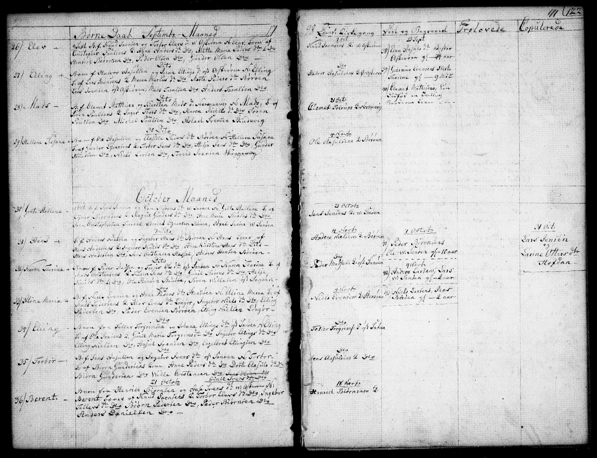 Dypvåg sokneprestkontor, SAK/1111-0007/F/Fb/Fba/L0007: Parish register (copy) no. B 7, 1762-1810, p. 111