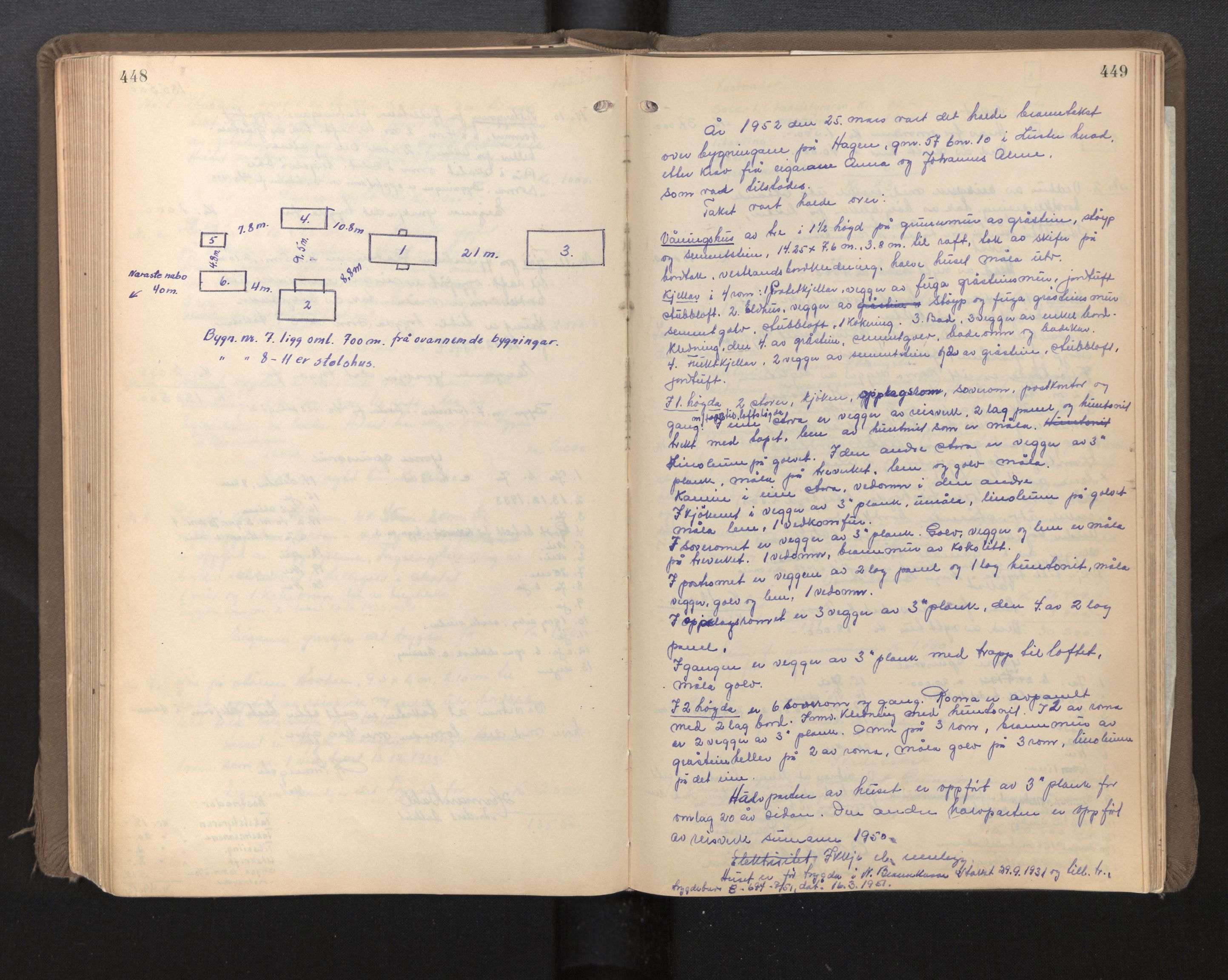 Lensmannen i Luster, AV/SAB-A-29301/0012/L0005: Branntakstprotokoll, 1928-1955, p. 448-449