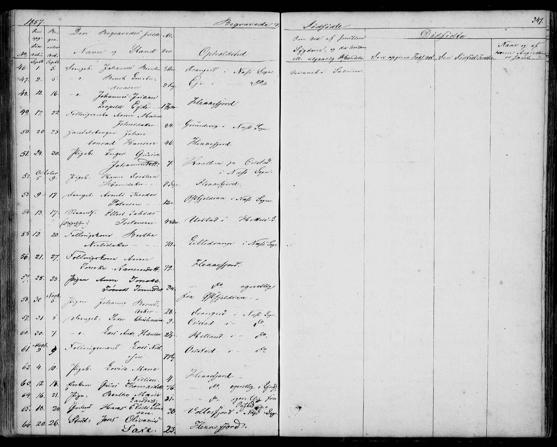 Flekkefjord sokneprestkontor, AV/SAK-1111-0012/F/Fb/Fbc/L0005: Parish register (copy) no. B 5, 1846-1866, p. 347