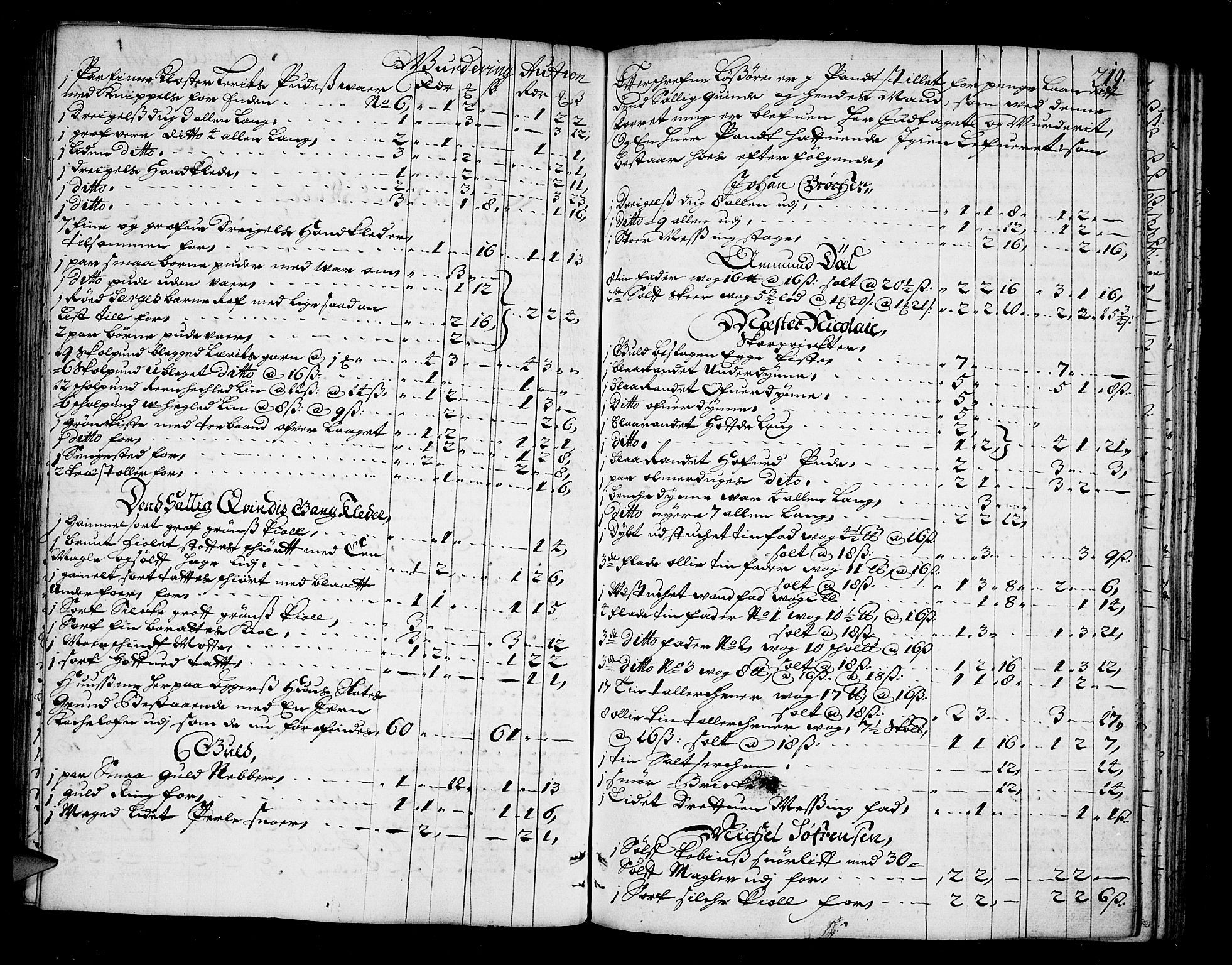 Aker sorenskriveri, AV/SAO-A-10895/H/Hb/L0004: Skifteprotokoll, 1690-1699, p. 218b-219a