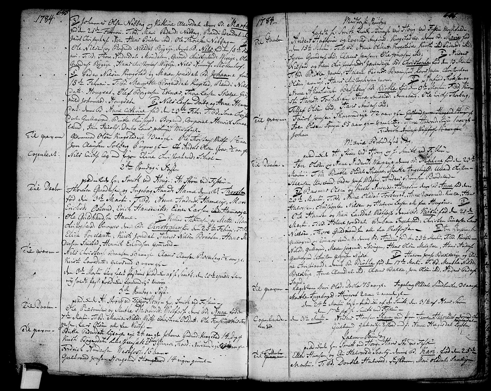 Eiker kirkebøker, AV/SAKO-A-4/F/Fa/L0008: Parish register (official) no. I 8, 1764-1788, p. 645-646