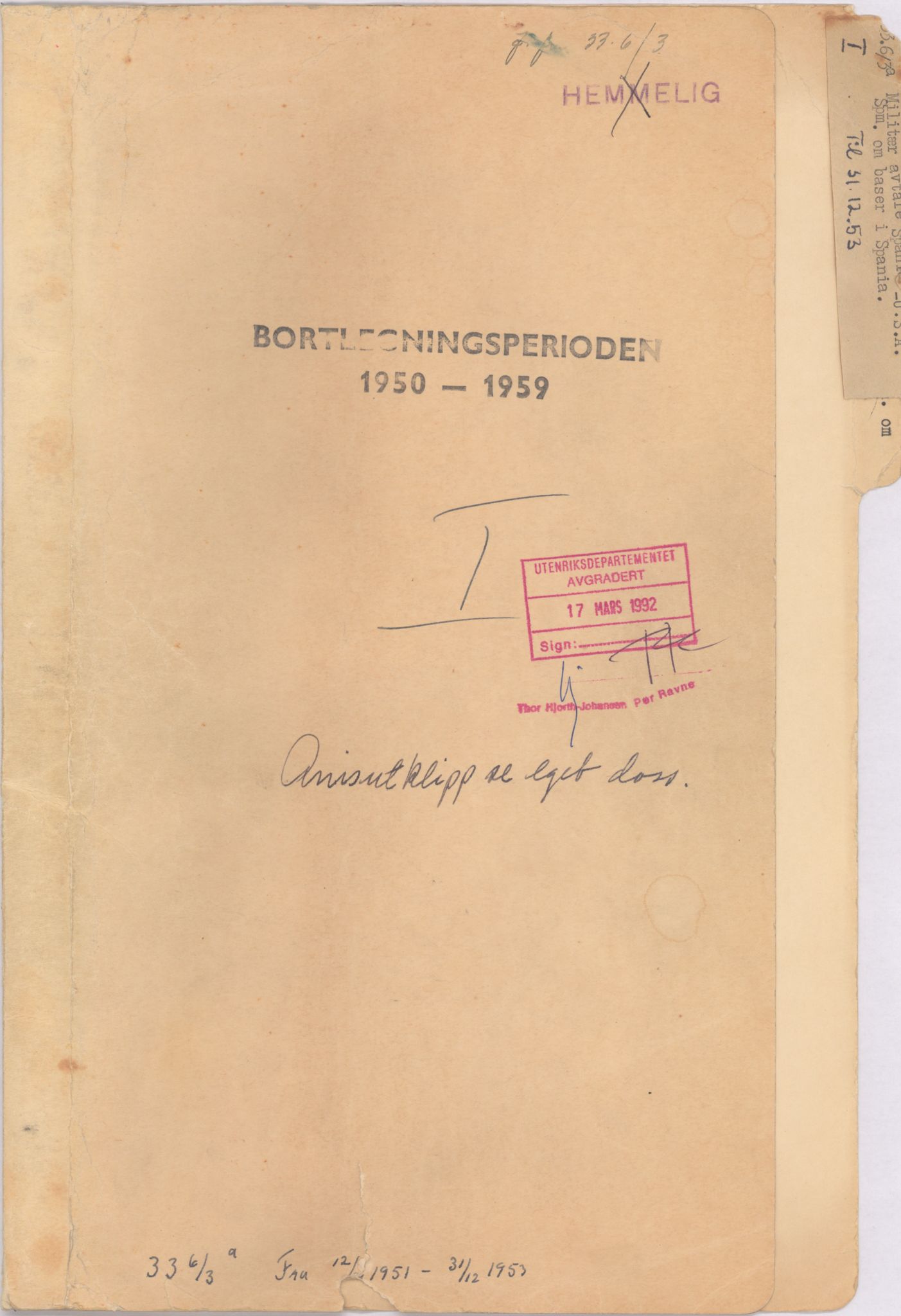 Utenriksdepartementet, RA/S-2259, 1951-1959, p. 487