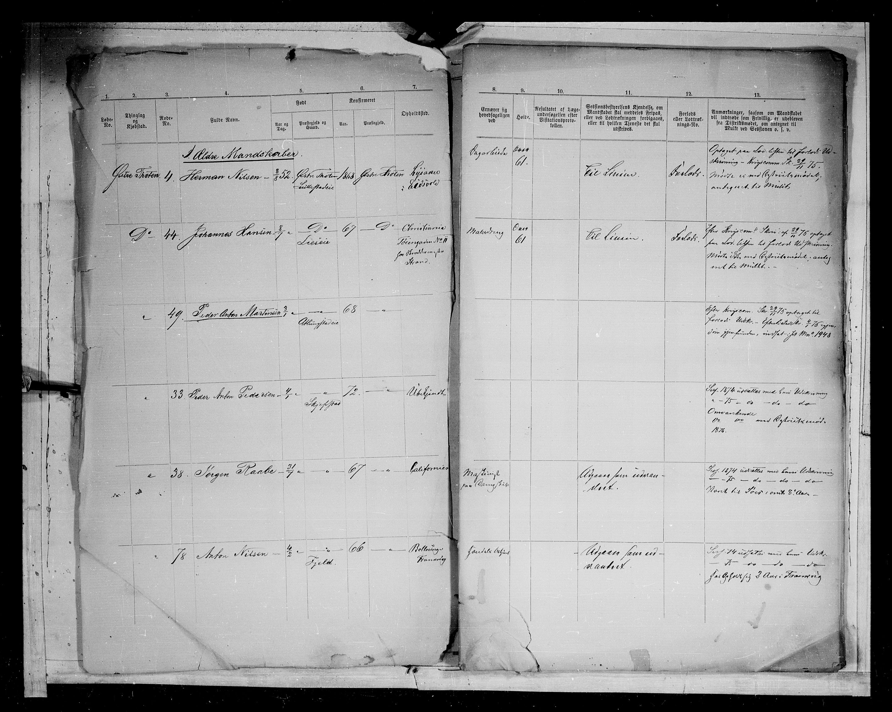 Fylkesmannen i Oppland, AV/SAH-FYO-002/1/K/Kg/L1168: Østre og Vestre Toten, 1871-1879, p. 8223