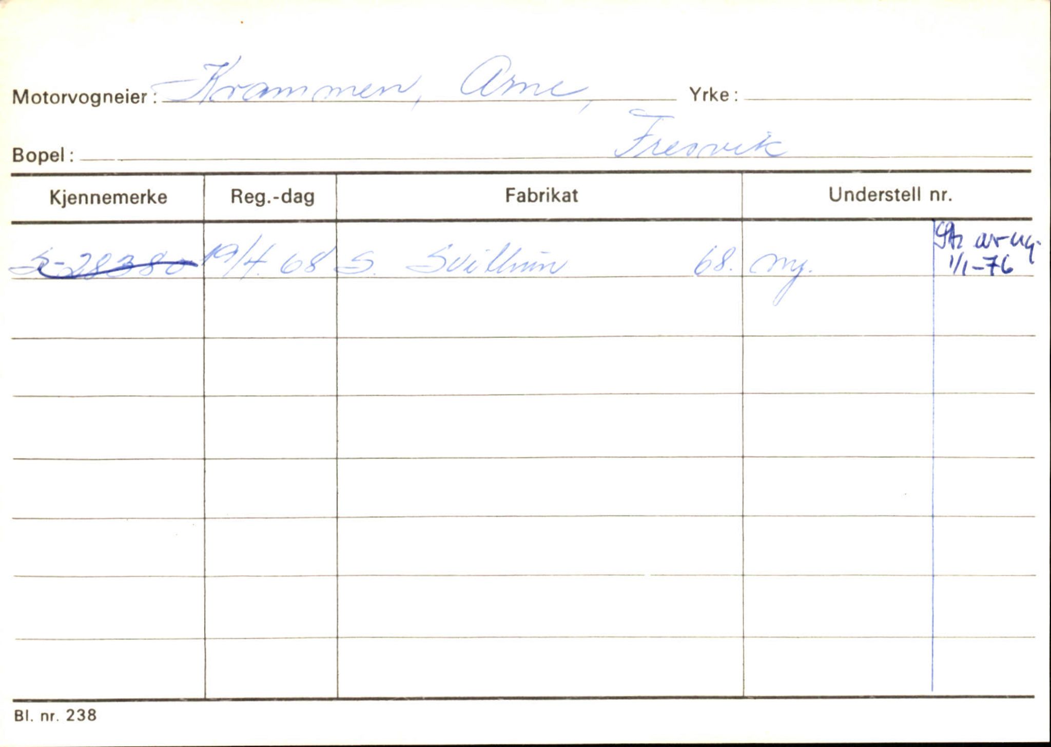 Statens vegvesen, Sogn og Fjordane vegkontor, SAB/A-5301/4/F/L0126: Eigarregister Fjaler M-Å. Leikanger A-Å, 1945-1975, p. 1655