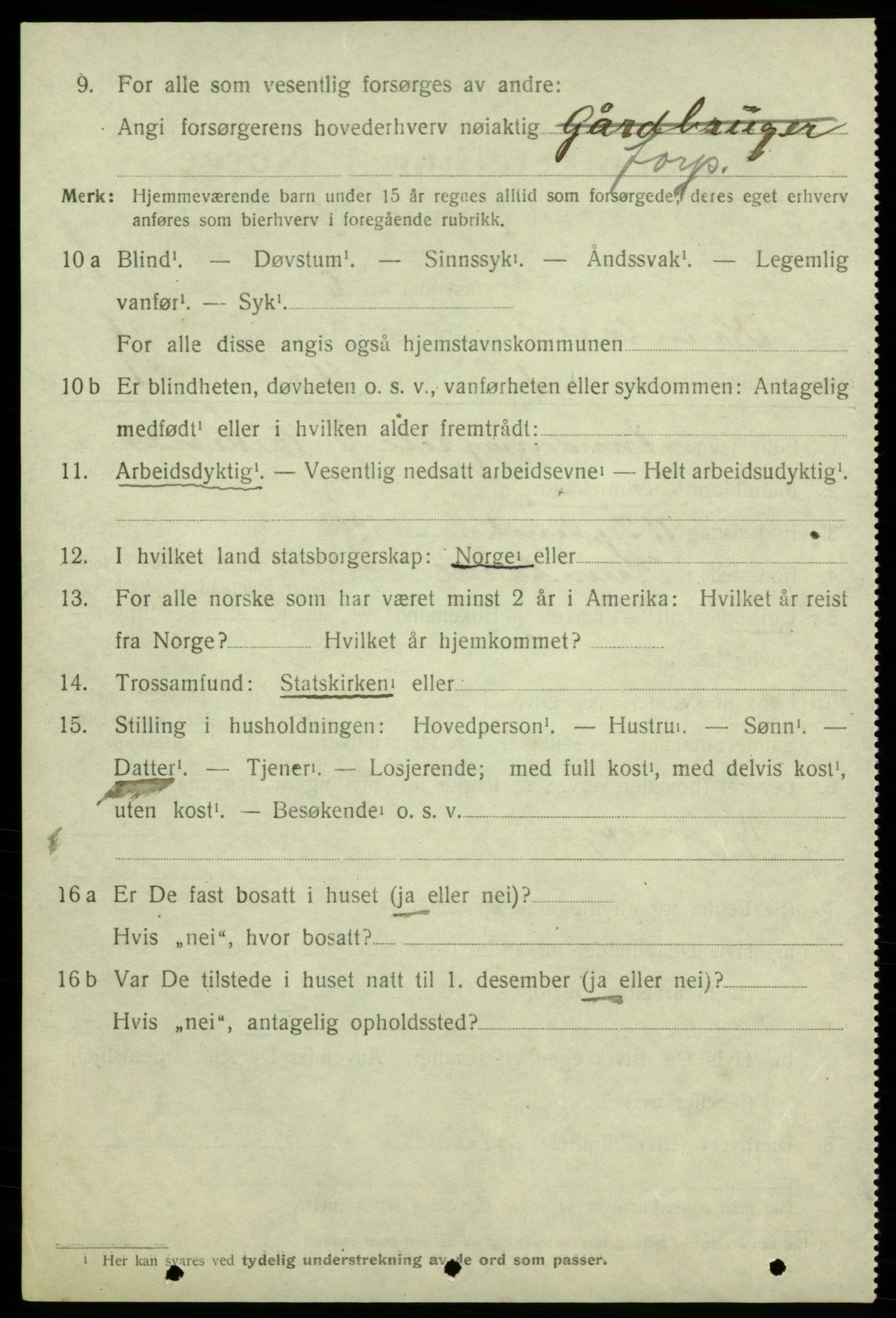 SAB, 1920 census for Kvinnherad, 1920, p. 6229