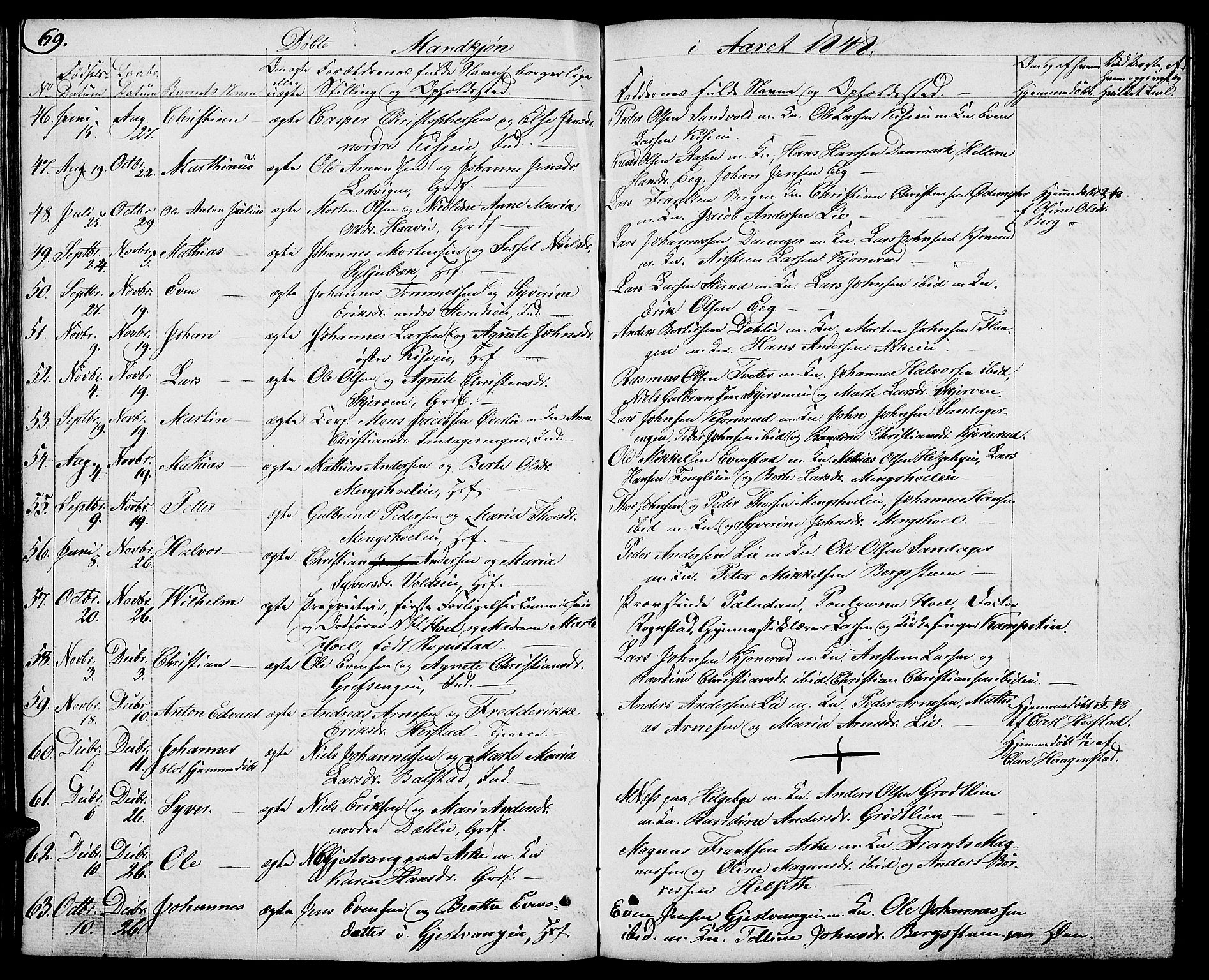 Nes prestekontor, Hedmark, AV/SAH-PREST-020/L/La/L0004: Parish register (copy) no. 4, 1832-1861, p. 69