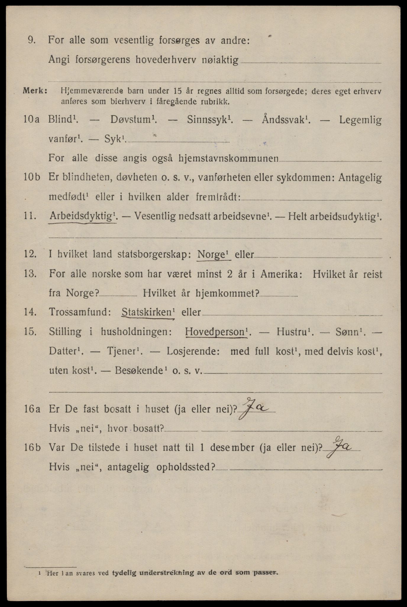 SAT, 1920 census for Trondheim, 1920, p. 82527