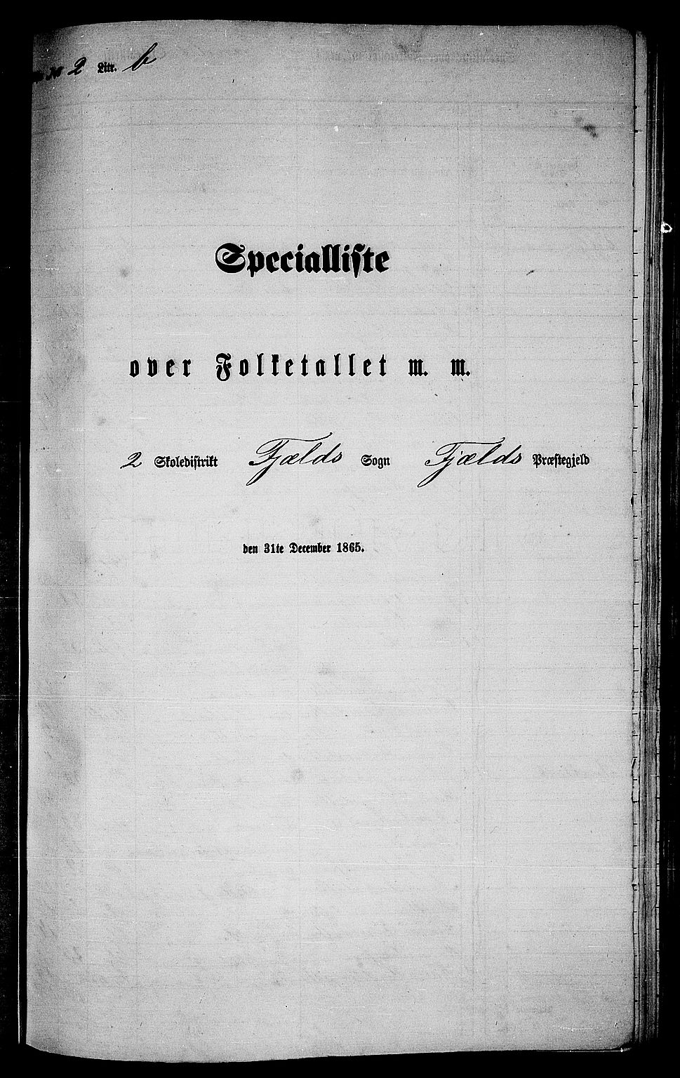 RA, 1865 census for Fjell, 1865, p. 42