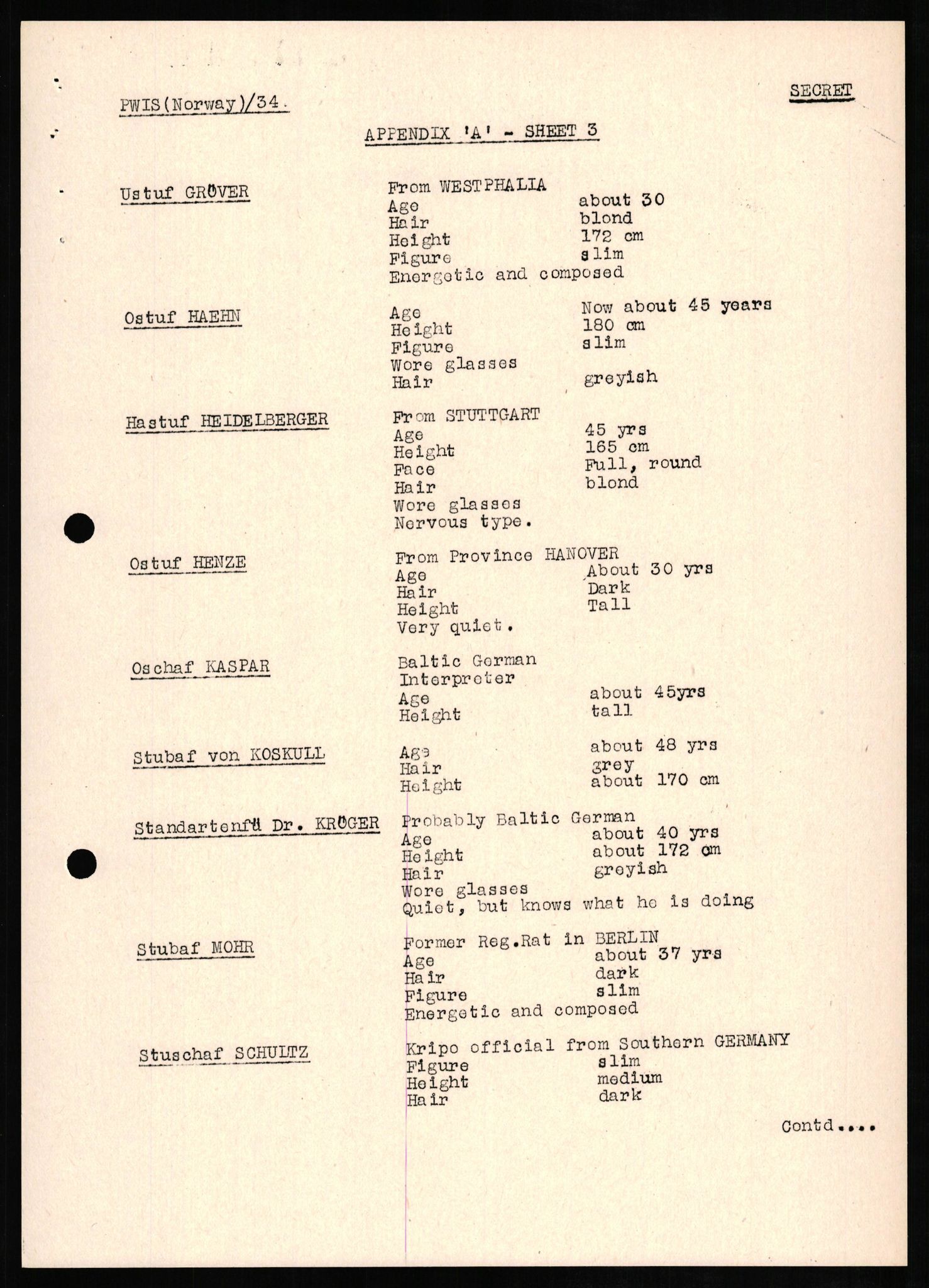 Forsvaret, Forsvarets overkommando II, AV/RA-RAFA-3915/D/Db/L0011: CI Questionaires. Tyske okkupasjonsstyrker i Norge. Tyskere., 1945-1946, p. 352