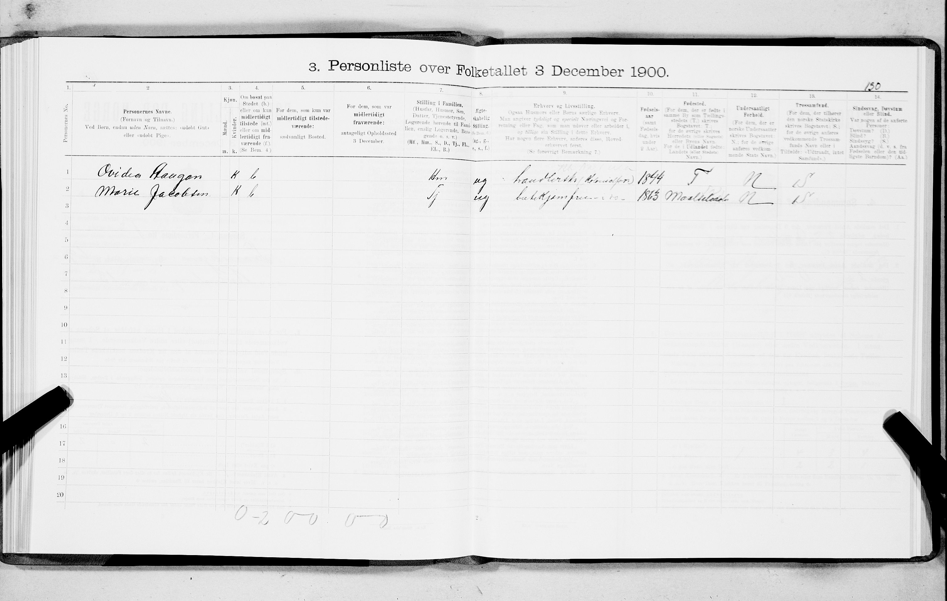 SAT, 1900 census for Trondheim, 1900, p. 12775