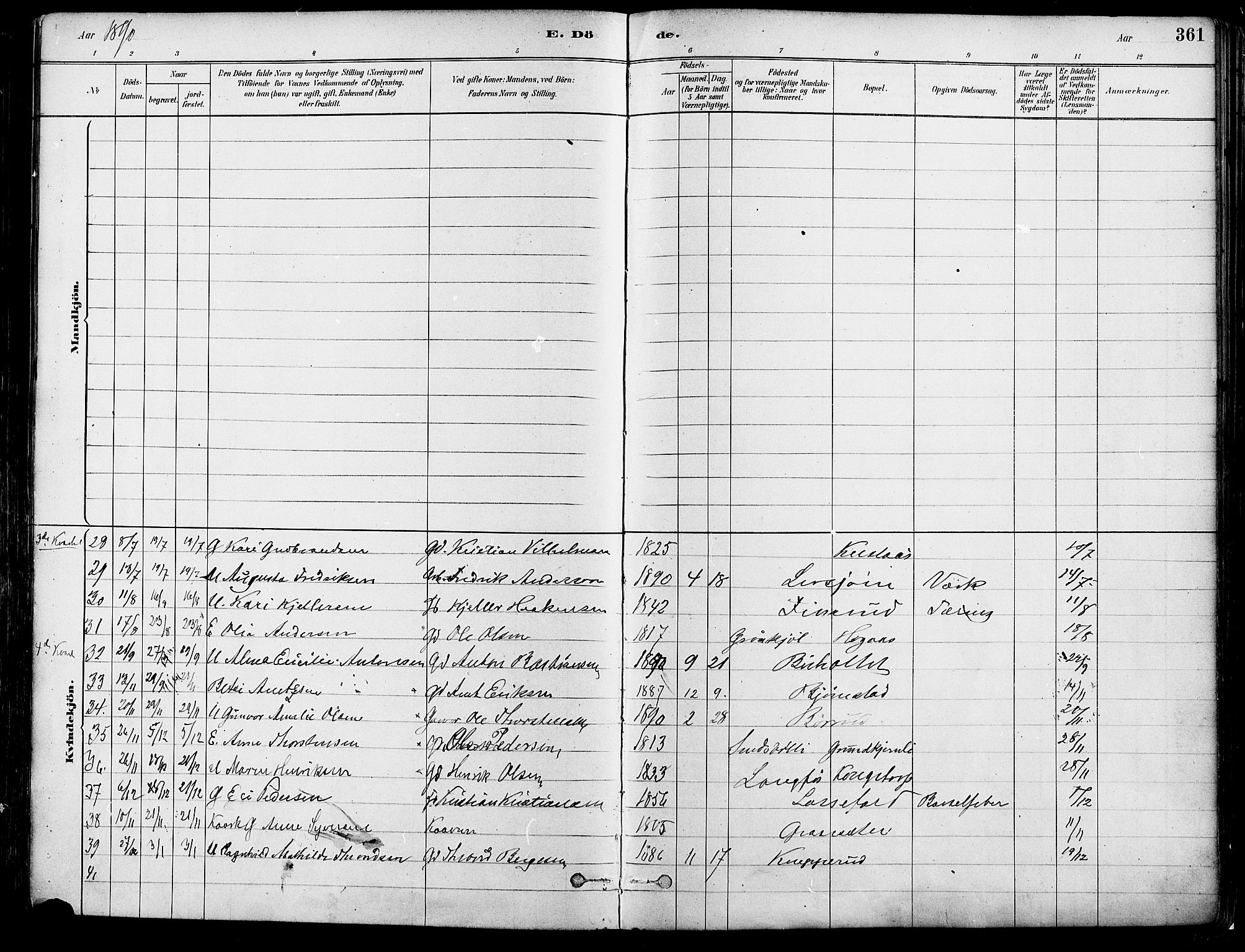 Eidskog prestekontor, SAH/PREST-026/H/Ha/Haa/L0003: Parish register (official) no. 3, 1879-1892, p. 361