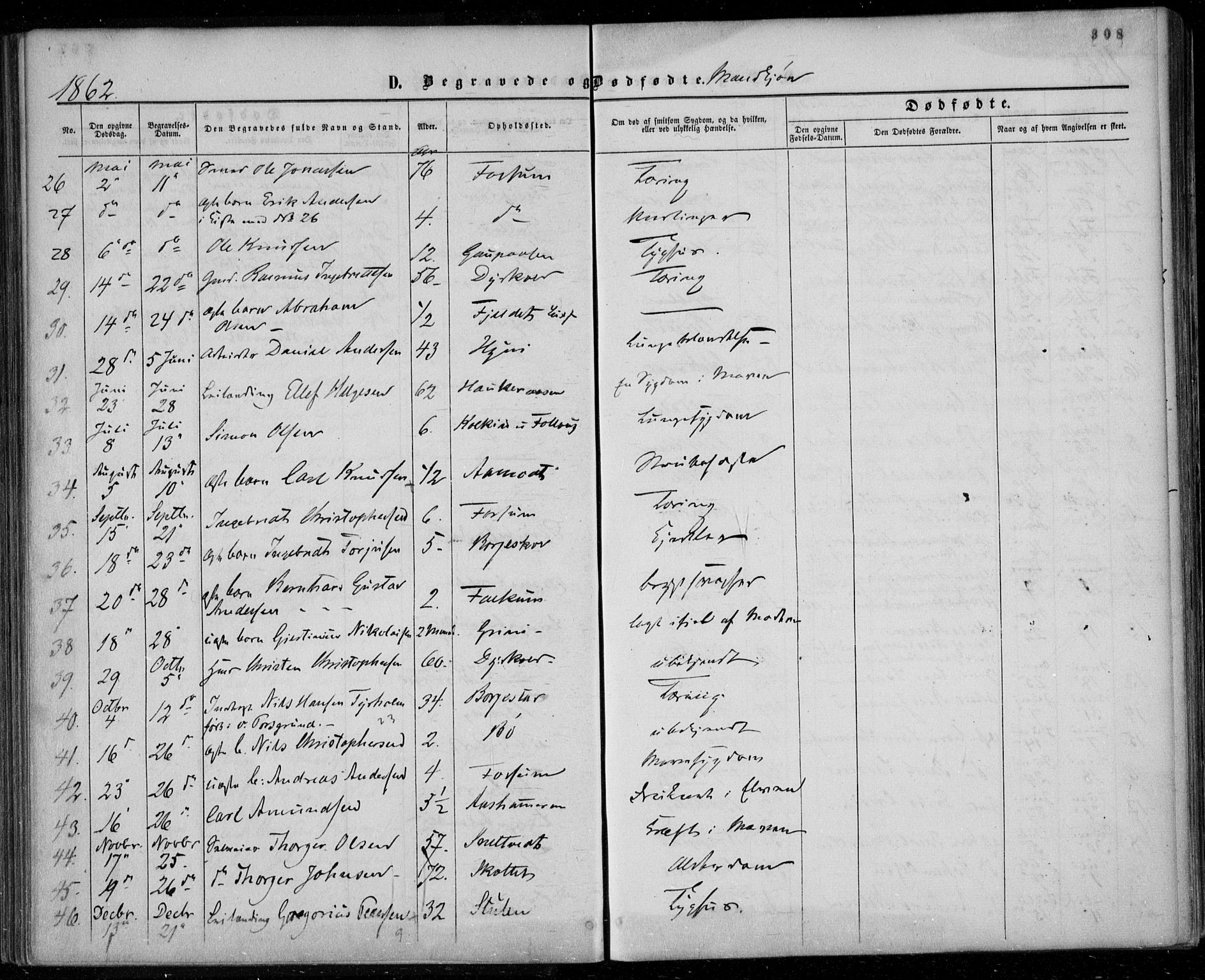 Gjerpen kirkebøker, AV/SAKO-A-265/F/Fa/L0008b: Parish register (official) no. I 8B, 1857-1871, p. 308