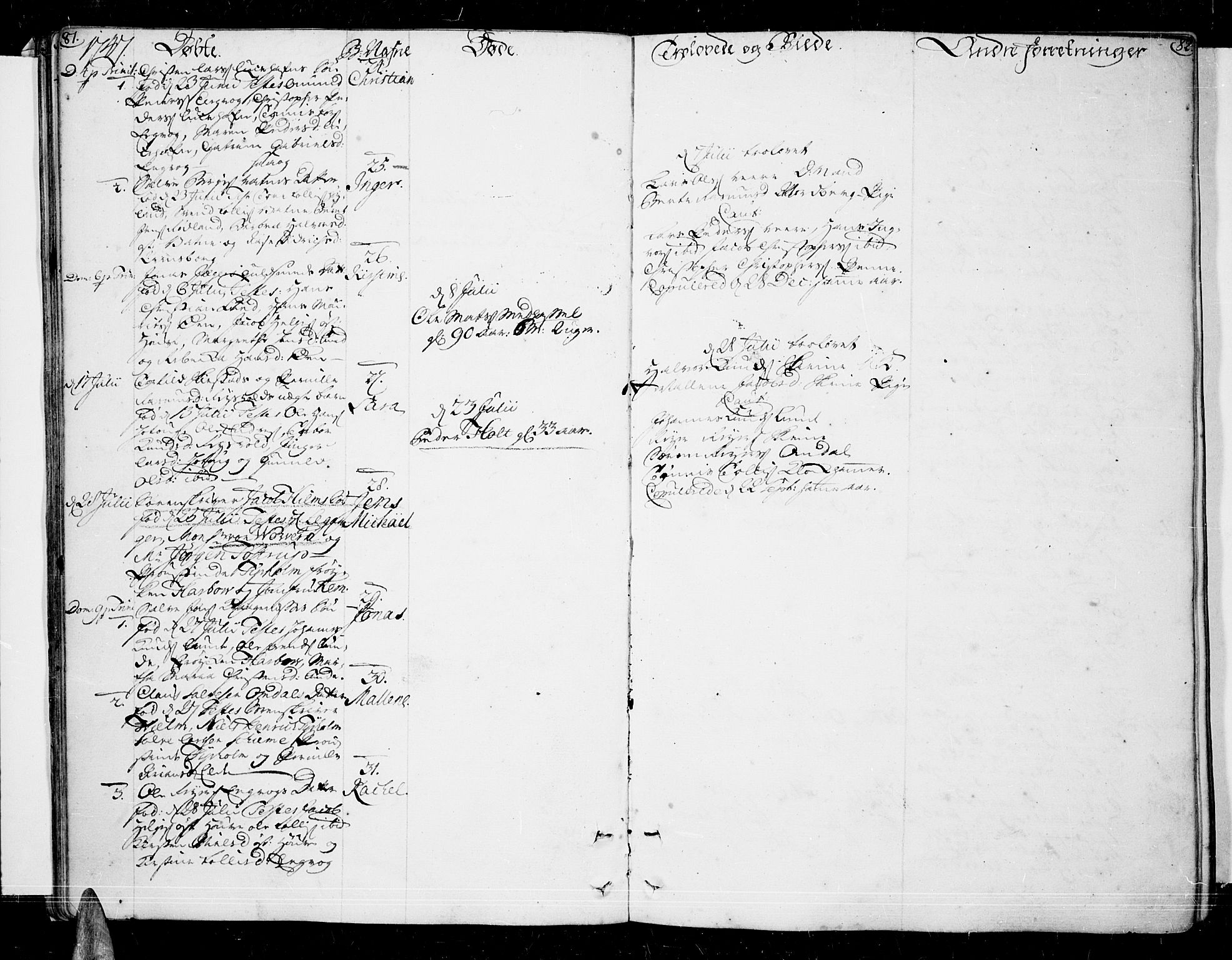 Lista sokneprestkontor, AV/SAK-1111-0027/F/Fa/L0003: Parish register (official) no. A 3 /1, 1743-1767, p. 81-82