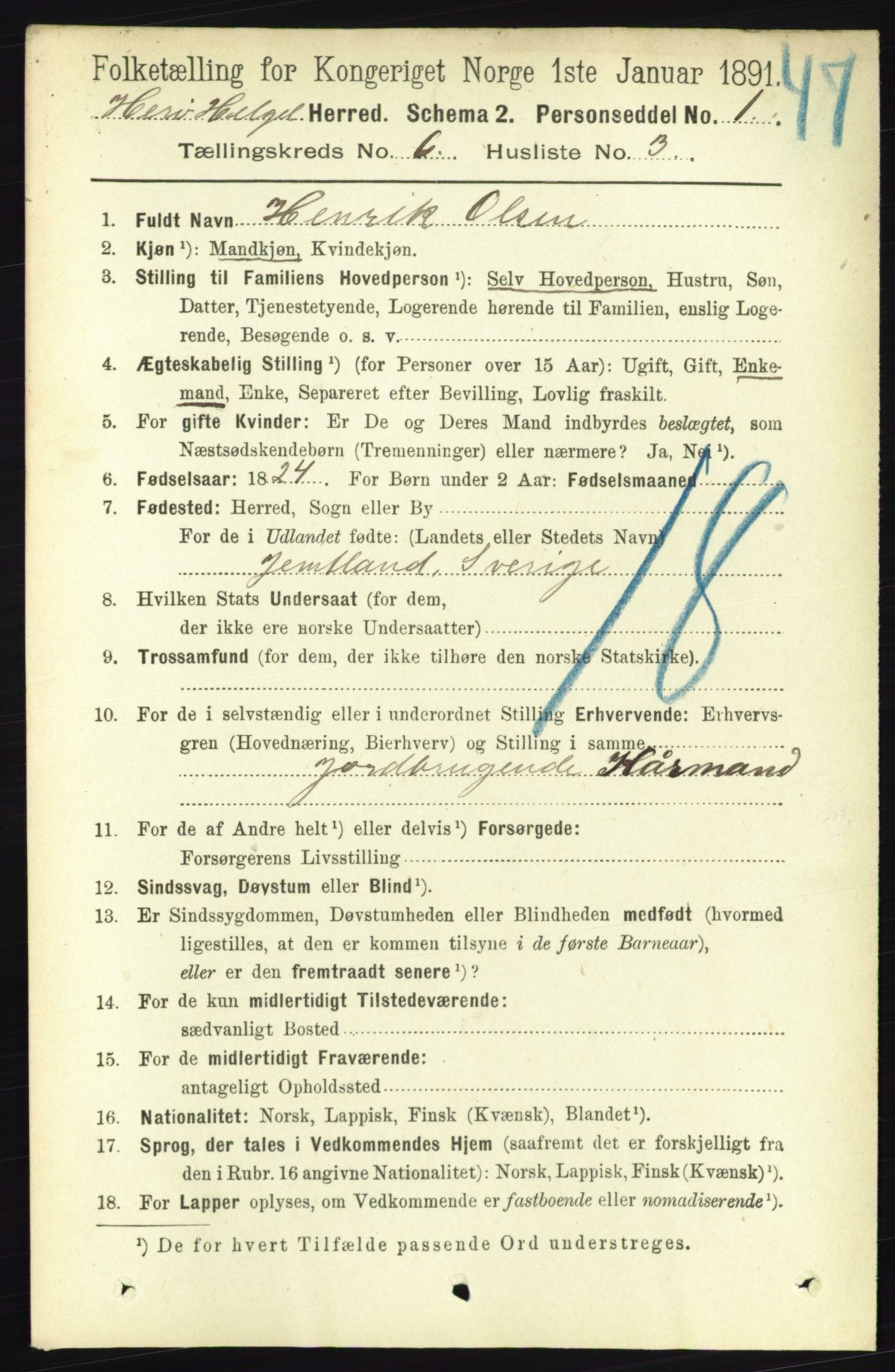 RA, 1891 census for 1818 Herøy, 1891, p. 1925