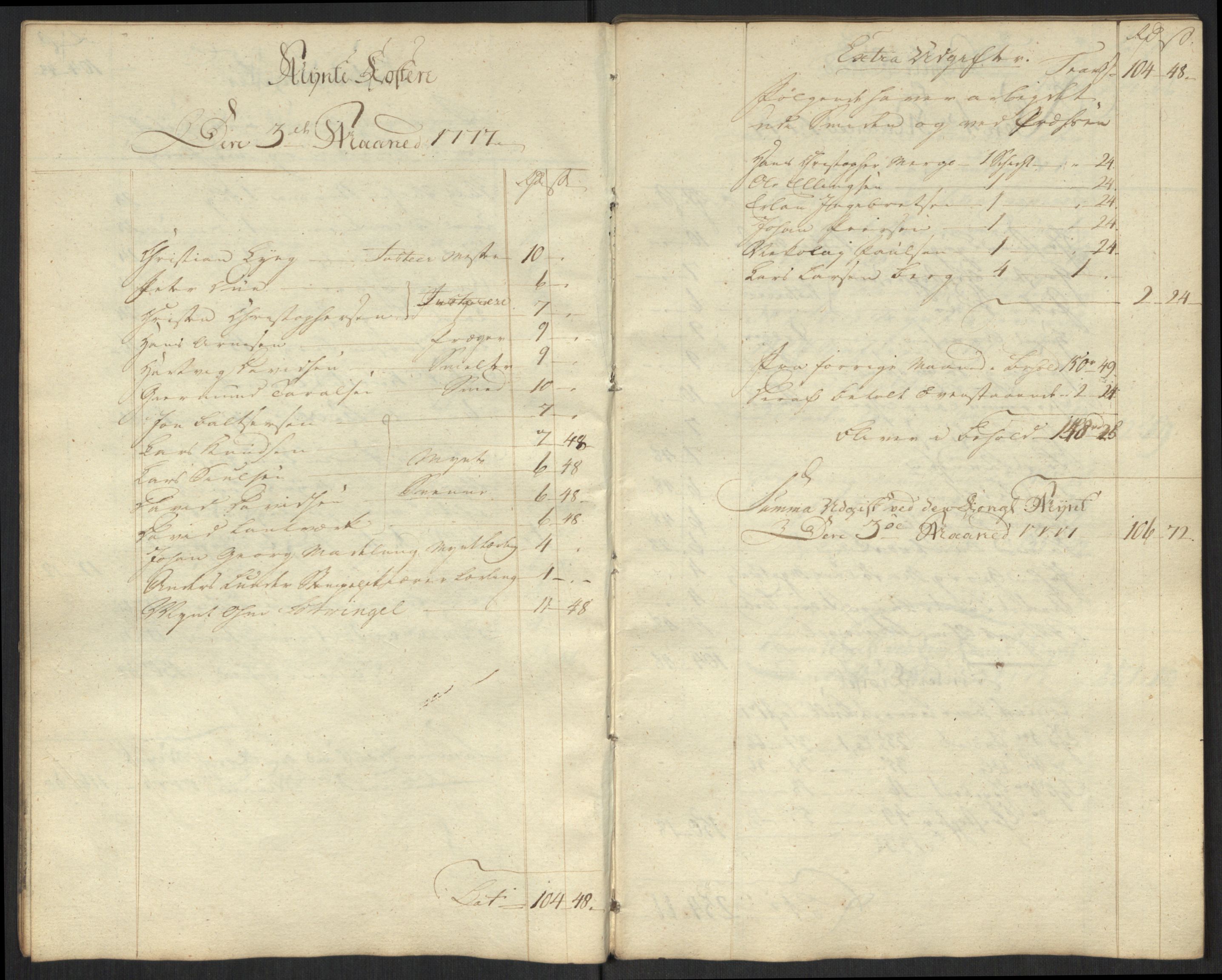 Rentekammeret inntil 1814, Realistisk ordnet avdeling, AV/RA-EA-4070/Oa/L0010: [Y8]: Regninger for Kongsbergs mynt., 1760-1805, p. 164