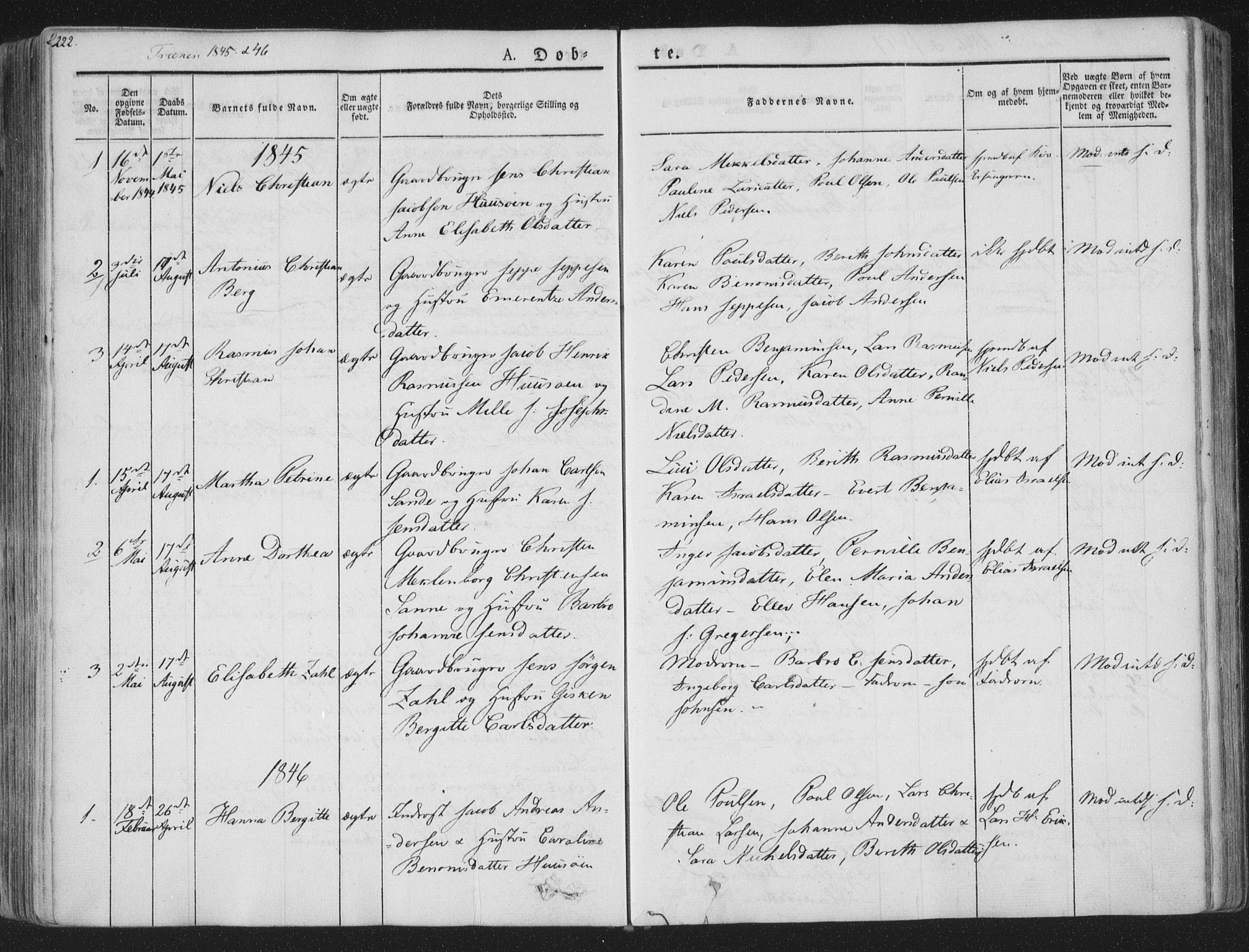 Ministerialprotokoller, klokkerbøker og fødselsregistre - Nordland, SAT/A-1459/839/L0565: Parish register (official) no. 839A02, 1825-1862, p. 222