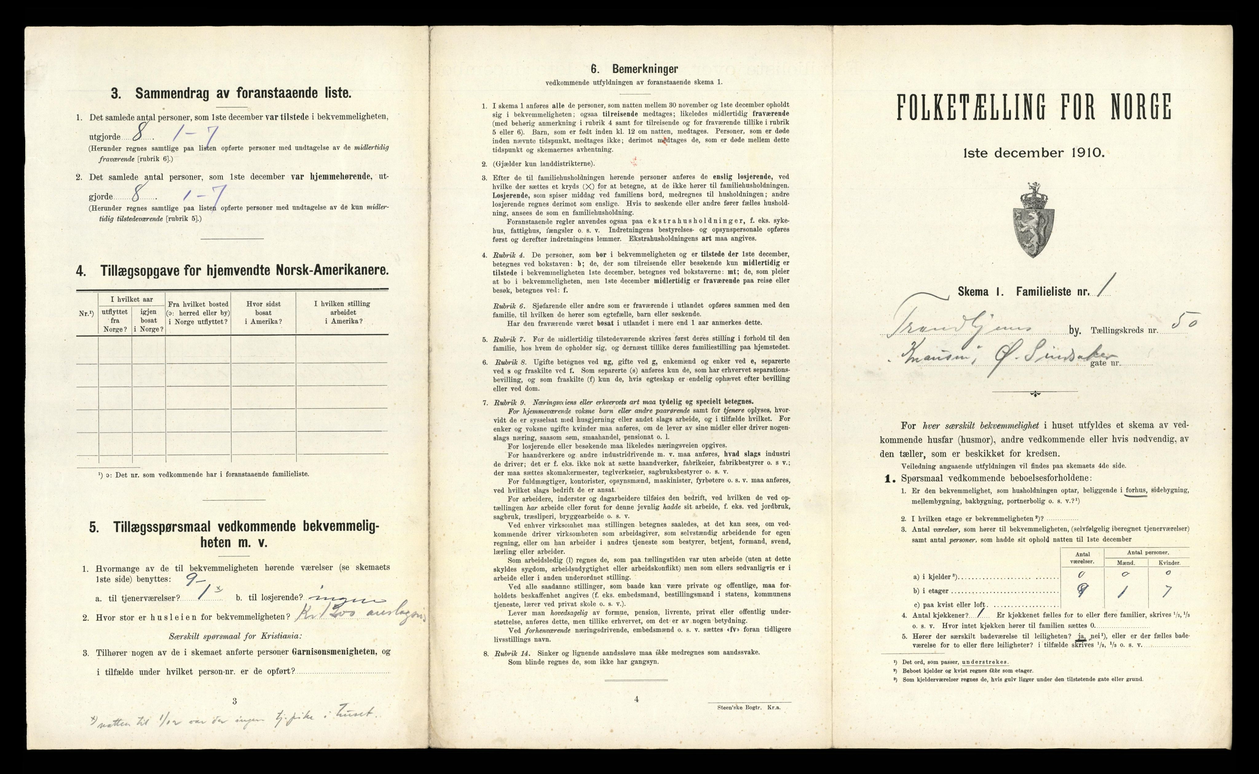 RA, 1910 census for Trondheim, 1910, p. 13237