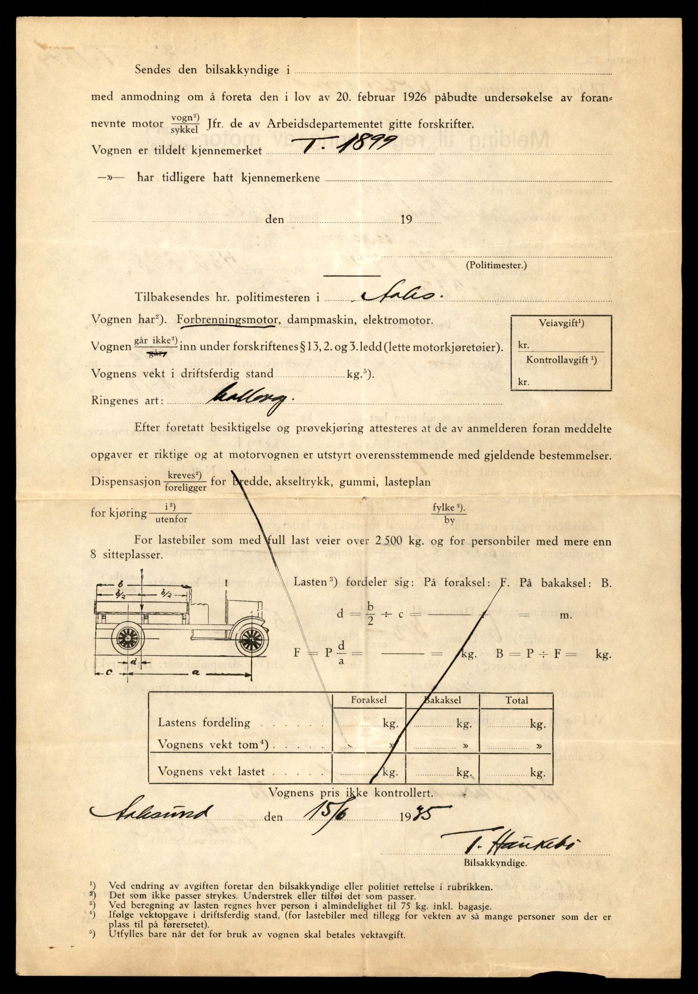 Møre og Romsdal vegkontor - Ålesund trafikkstasjon, SAT/A-4099/F/Fe/L0016: Registreringskort for kjøretøy T 1851 - T 1984, 1927-1998, p. 1038