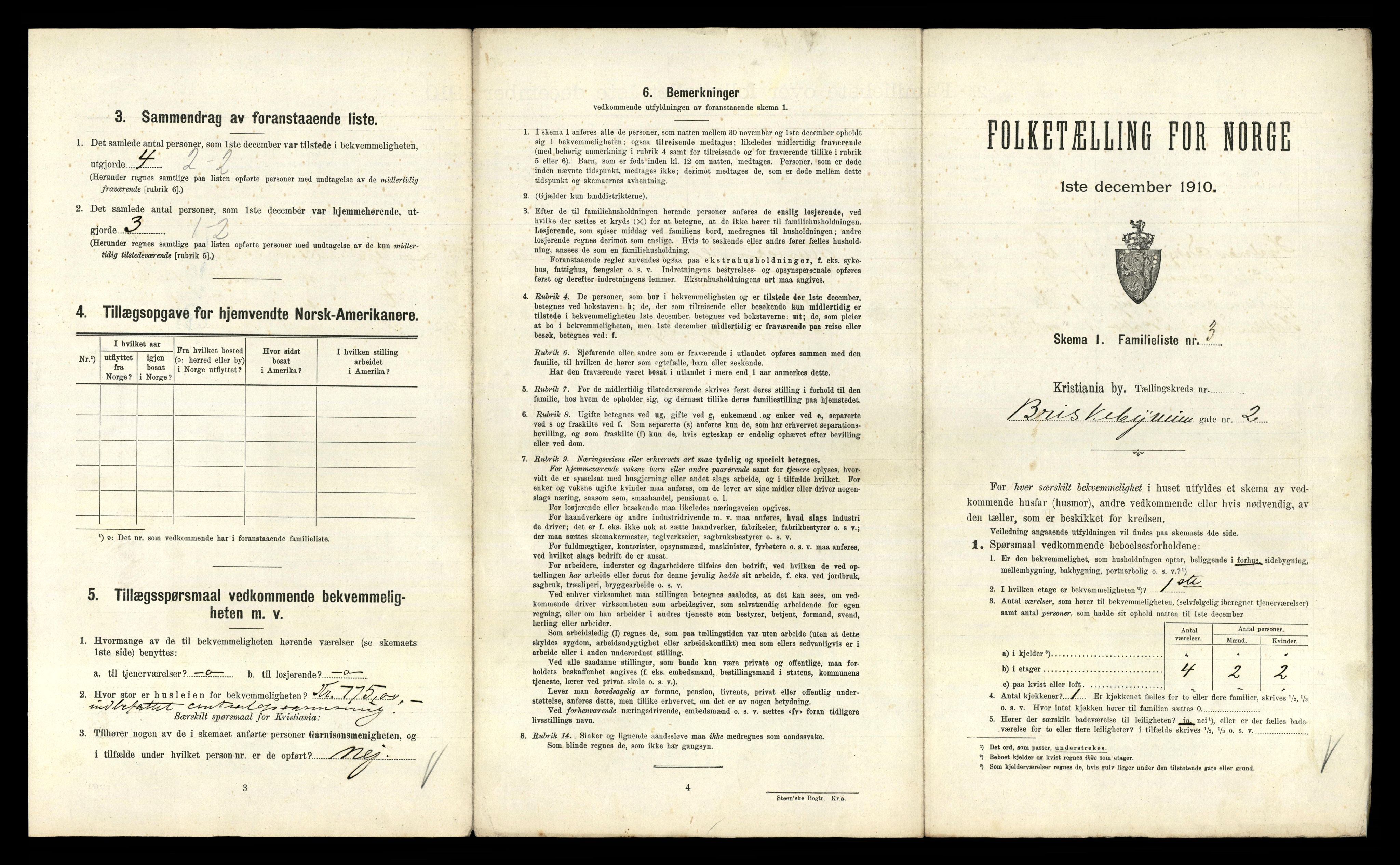 RA, 1910 census for Kristiania, 1910, p. 9487