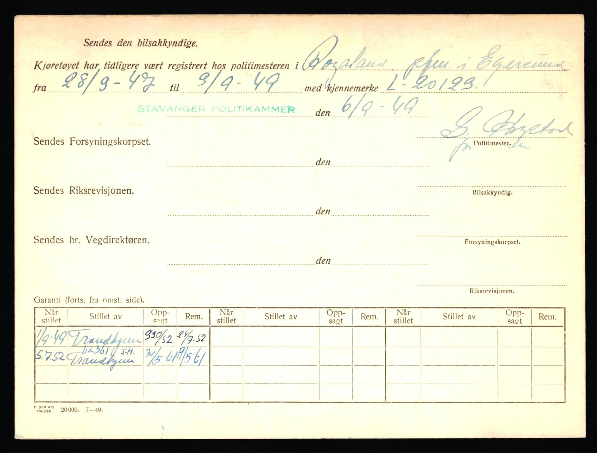 Stavanger trafikkstasjon, AV/SAST-A-101942/0/F/L0006: L-1700 - L-2149, 1930-1971, p. 1608