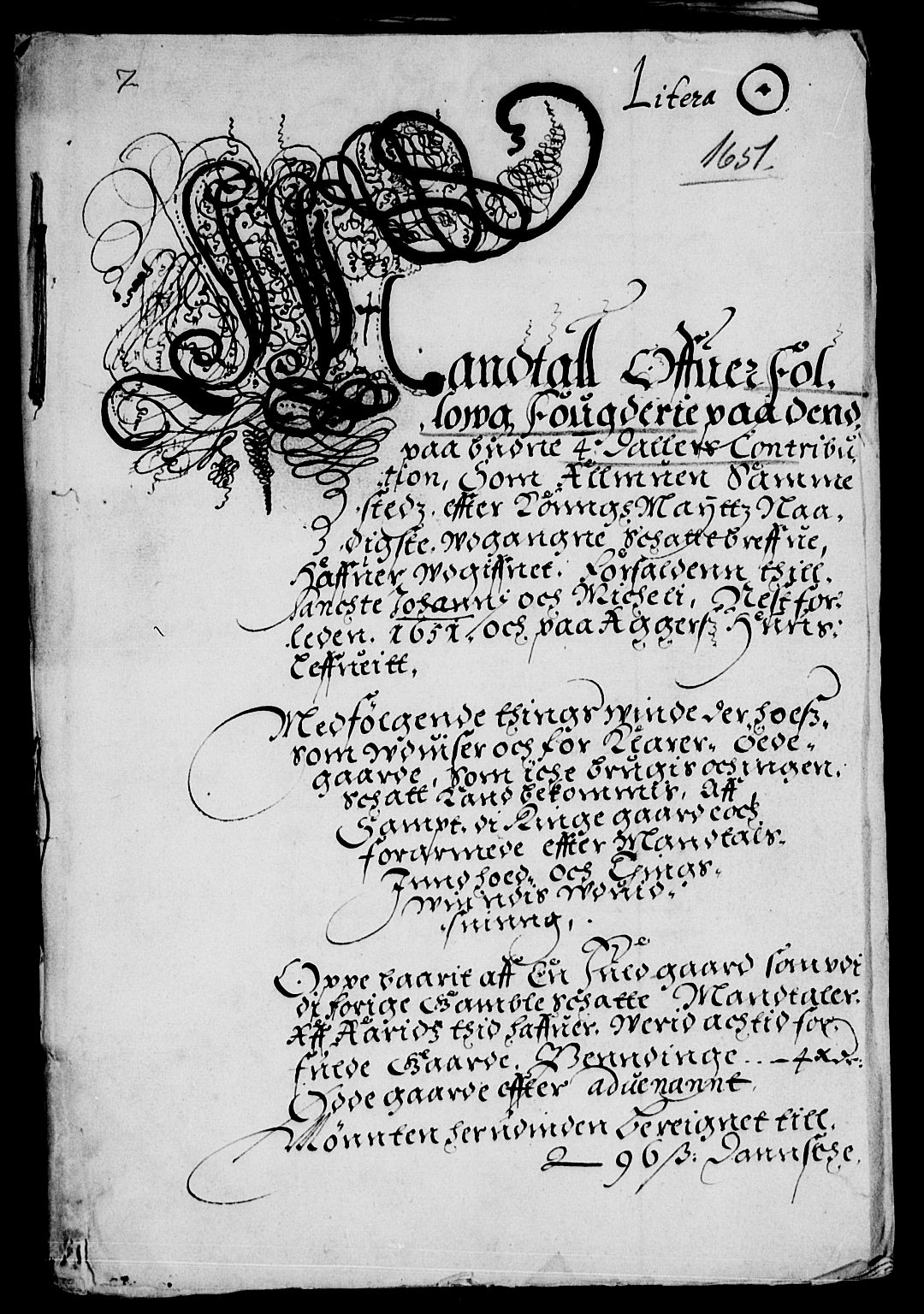 Rentekammeret inntil 1814, Reviderte regnskaper, Lensregnskaper, AV/RA-EA-5023/R/Rb/Rba/L0208: Akershus len, 1651-1652