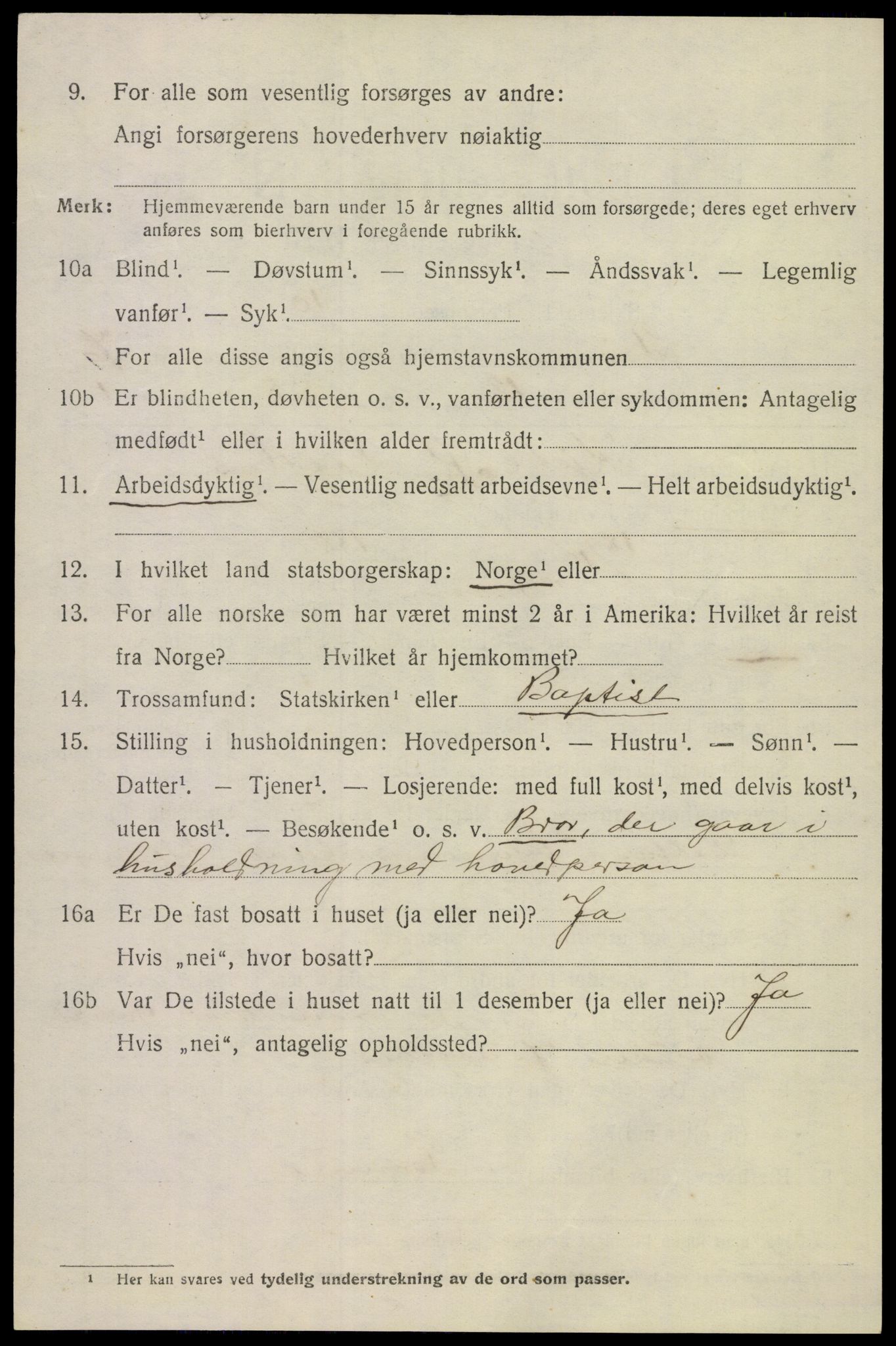 SAKO, 1920 census for Tinn, 1920, p. 4649