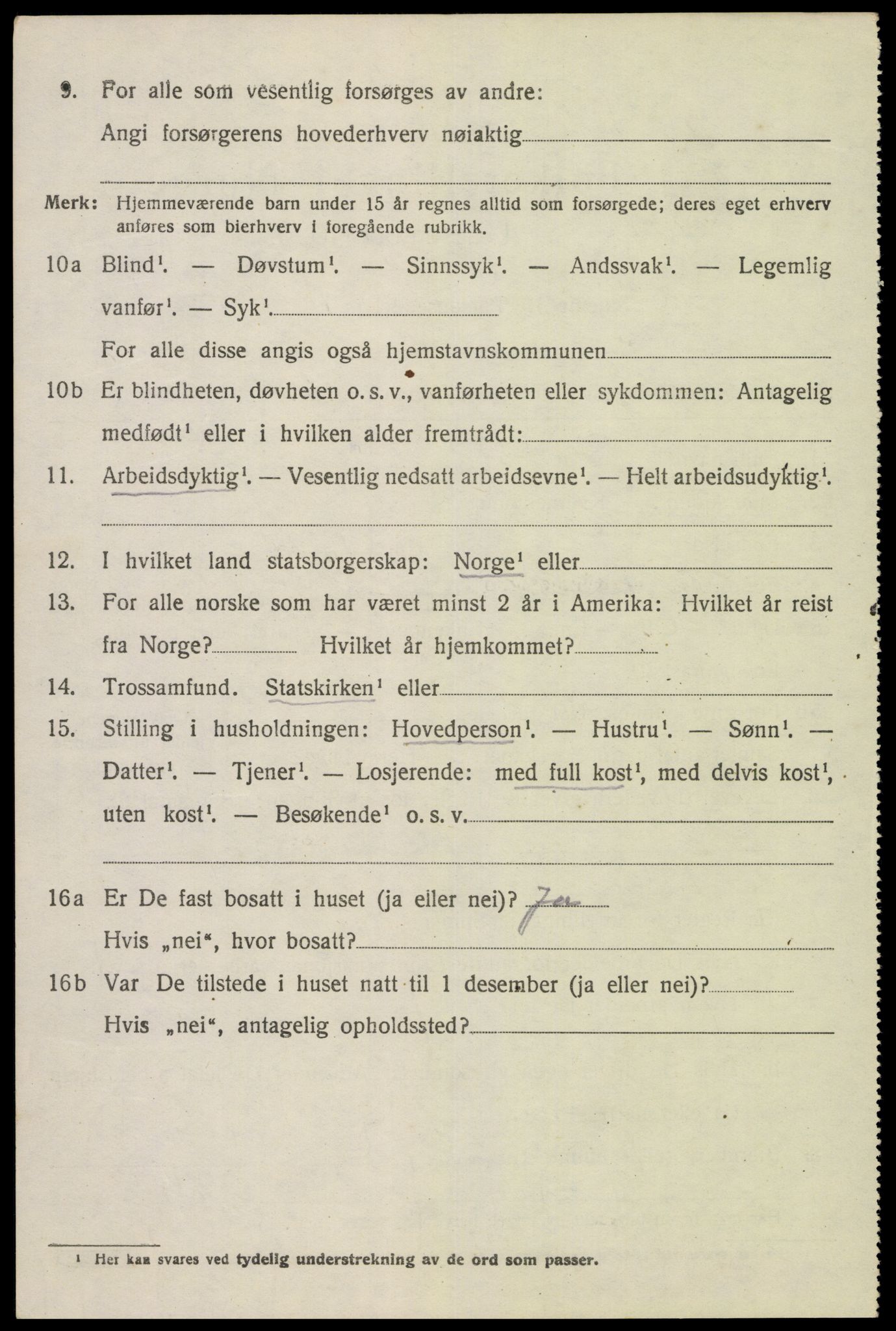 SAK, 1920 census for Kvinesdal, 1920, p. 2454