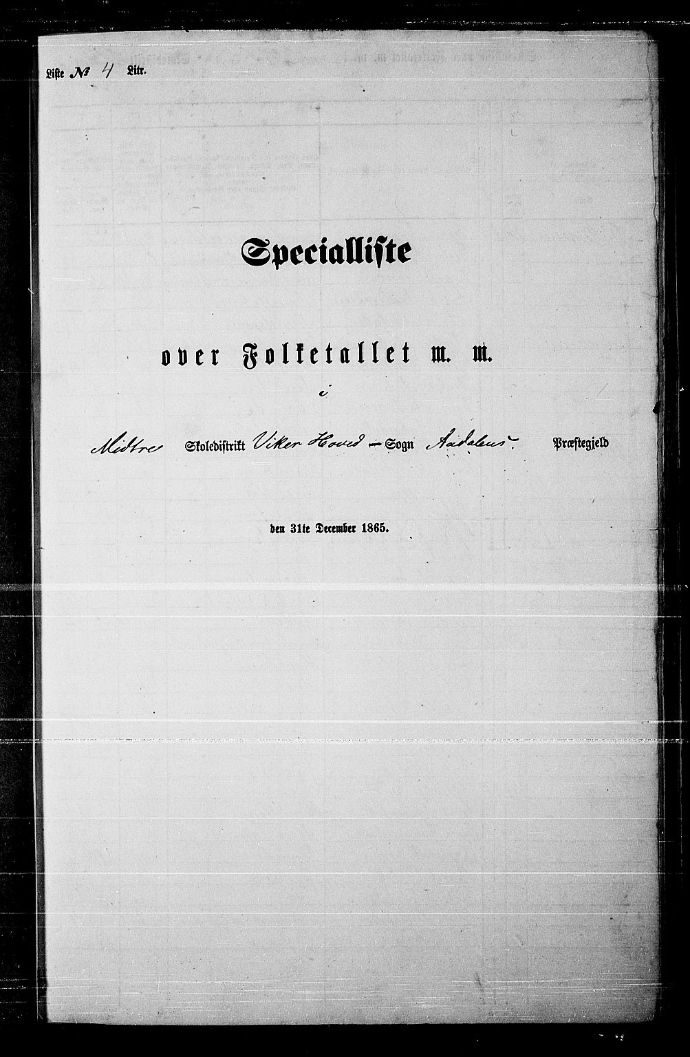 RA, 1865 census for Ådal, 1865, p. 39