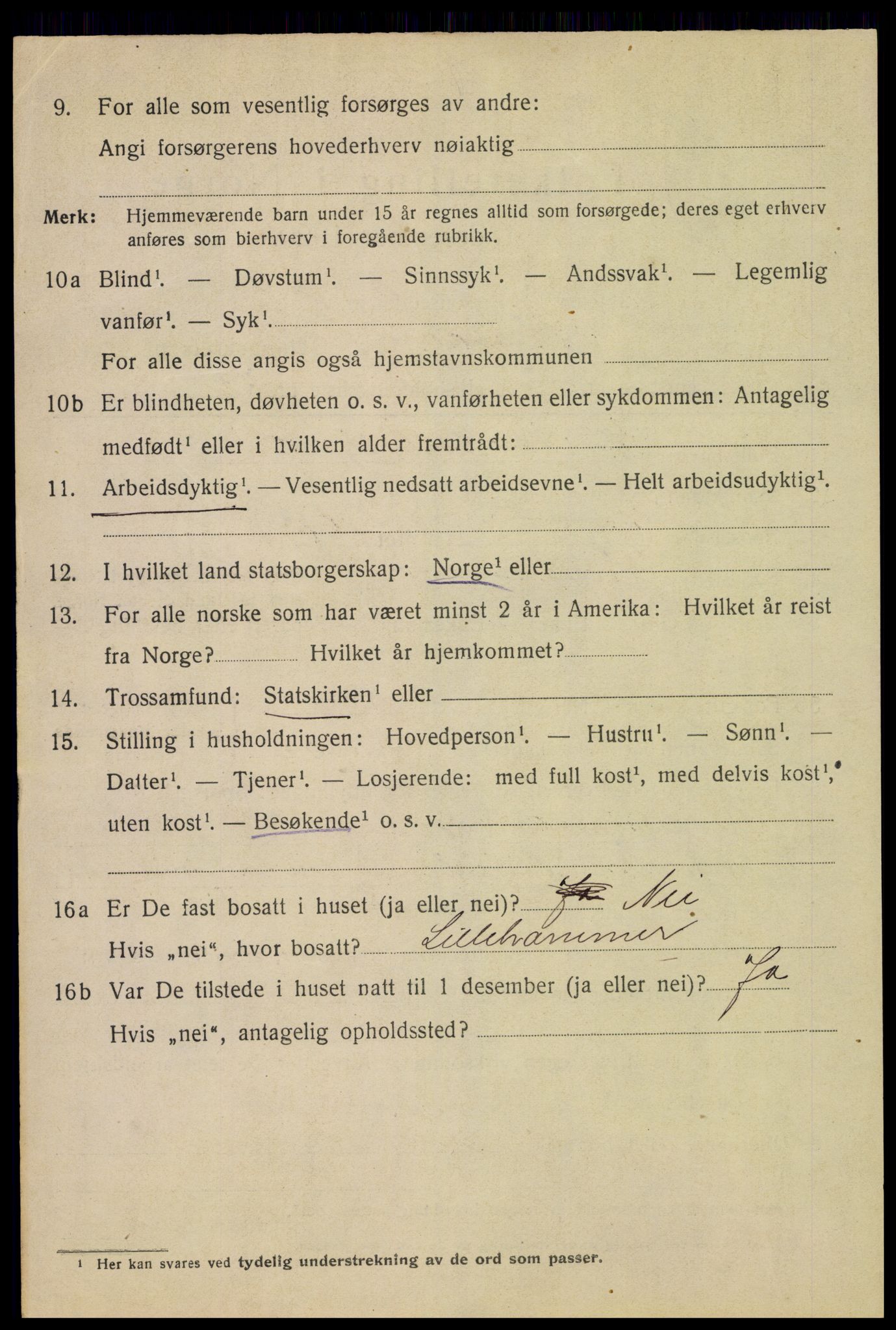 SAH, 1920 census for Hamar, 1920, p. 6762