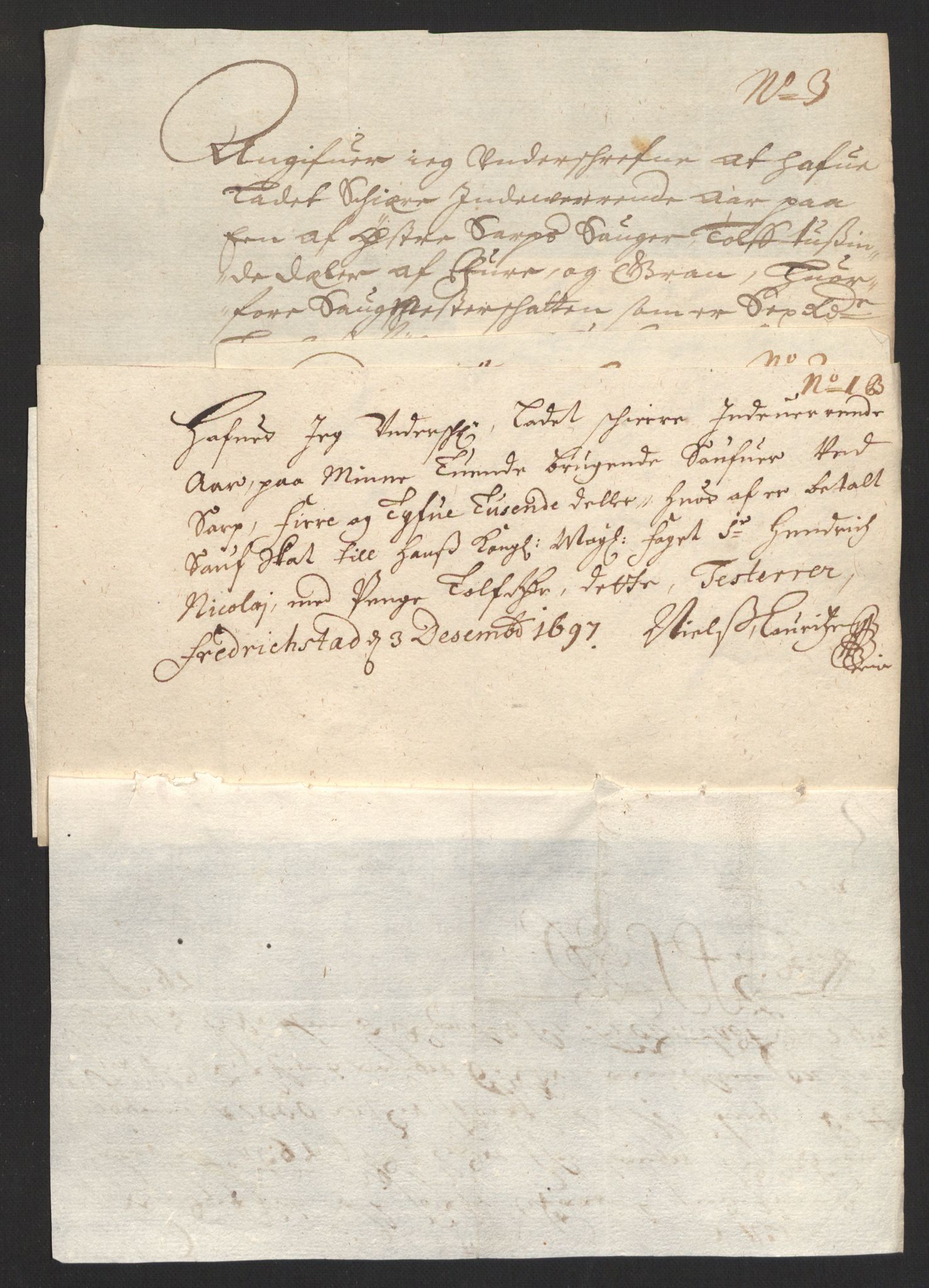 Rentekammeret inntil 1814, Reviderte regnskaper, Fogderegnskap, AV/RA-EA-4092/R01/L0013: Fogderegnskap Idd og Marker, 1696-1698, p. 229