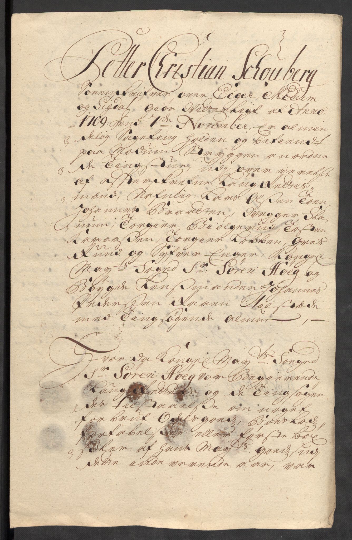 Rentekammeret inntil 1814, Reviderte regnskaper, Fogderegnskap, AV/RA-EA-4092/R31/L1703: Fogderegnskap Hurum, Røyken, Eiker, Lier og Buskerud, 1709, p. 33