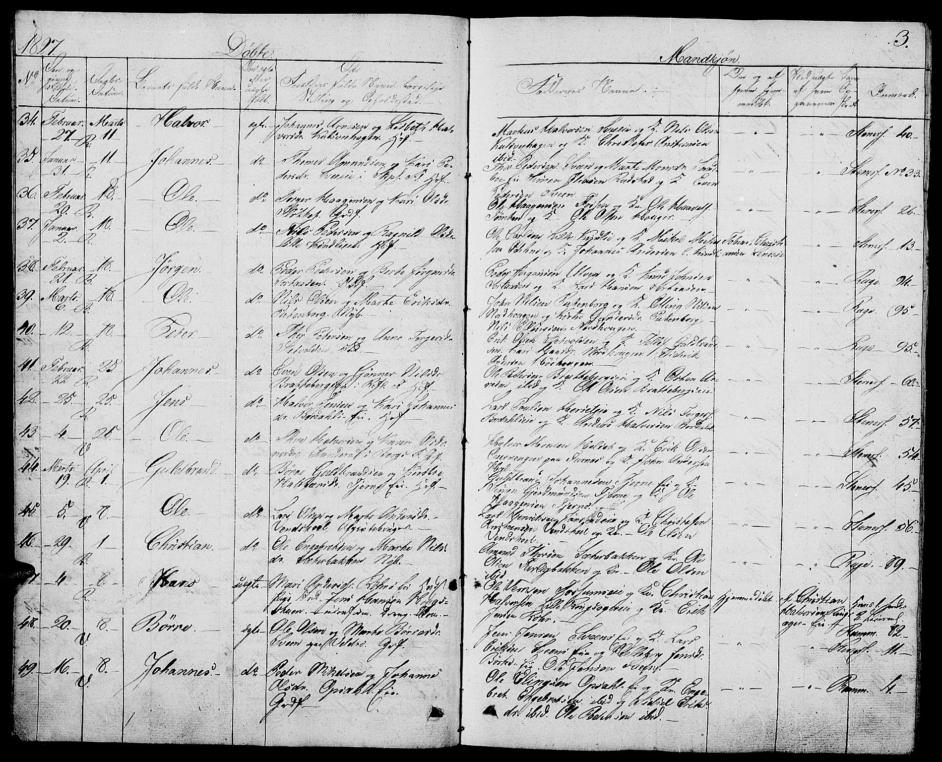 Ringsaker prestekontor, AV/SAH-PREST-014/L/La/L0004: Parish register (copy) no. 4, 1827-1838, p. 3