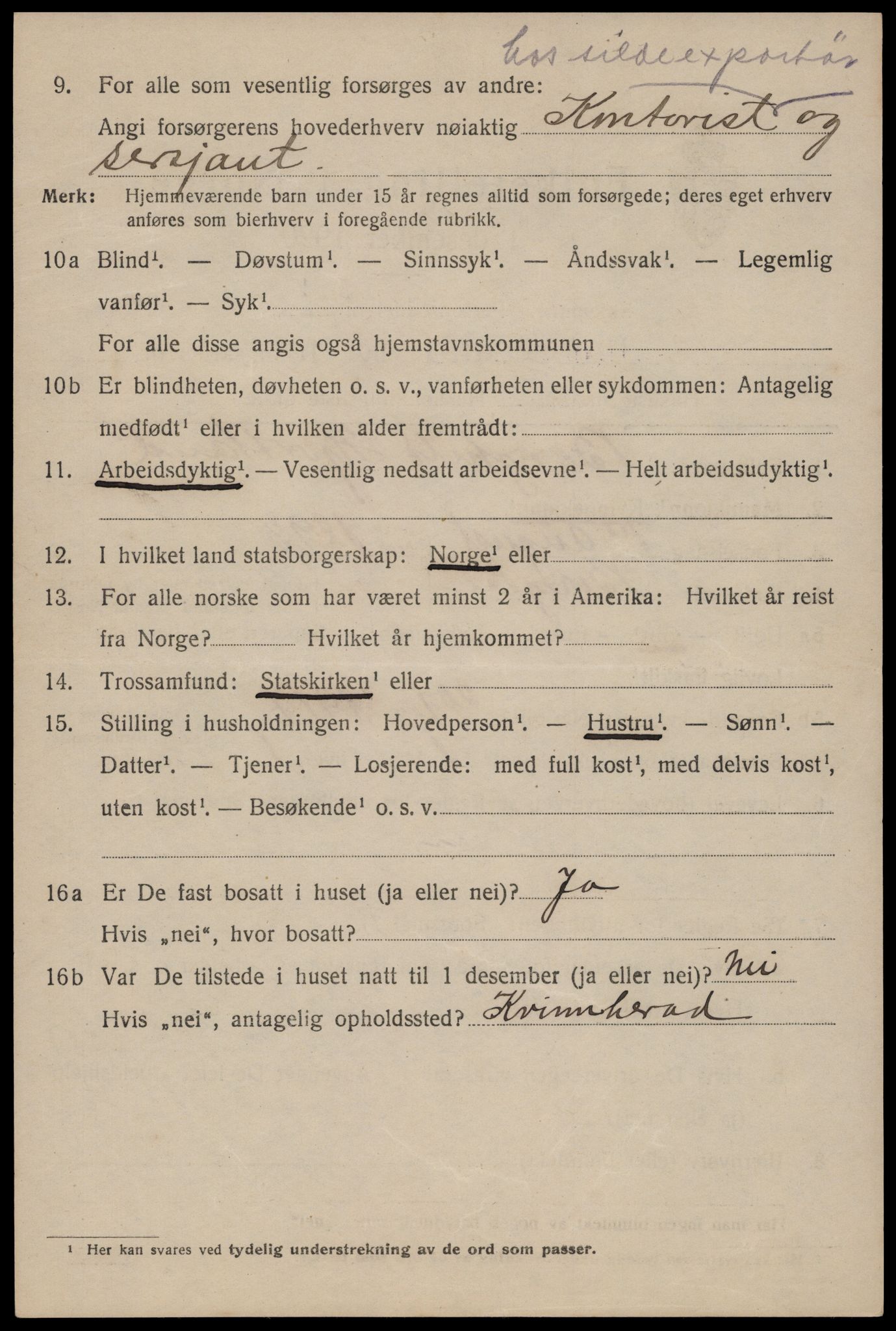 SAST, 1920 census for Haugesund, 1920, p. 12120