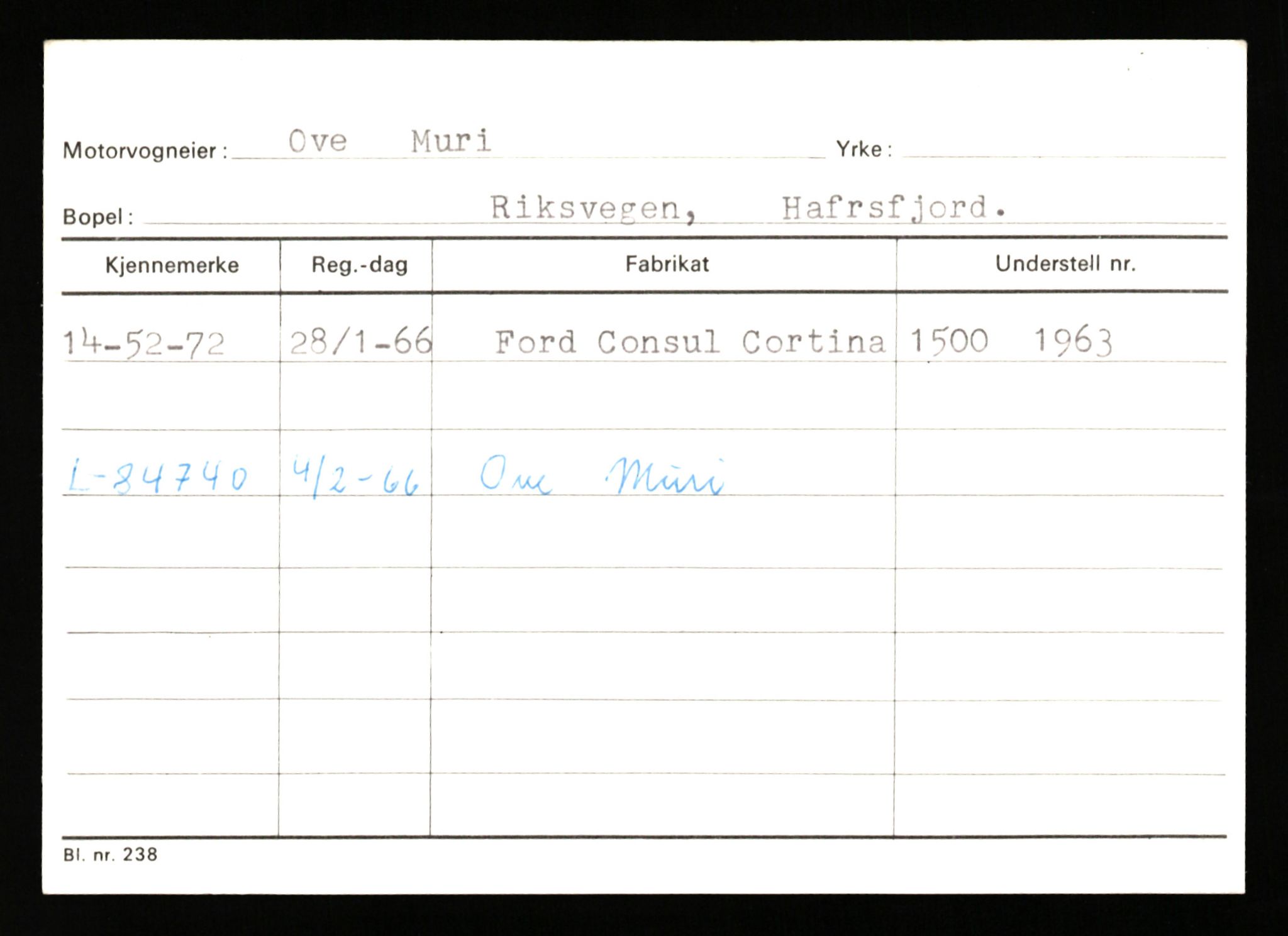 Stavanger trafikkstasjon, AV/SAST-A-101942/0/G/L0010: Registreringsnummer: 130000 - 239953, 1930-1971, p. 487