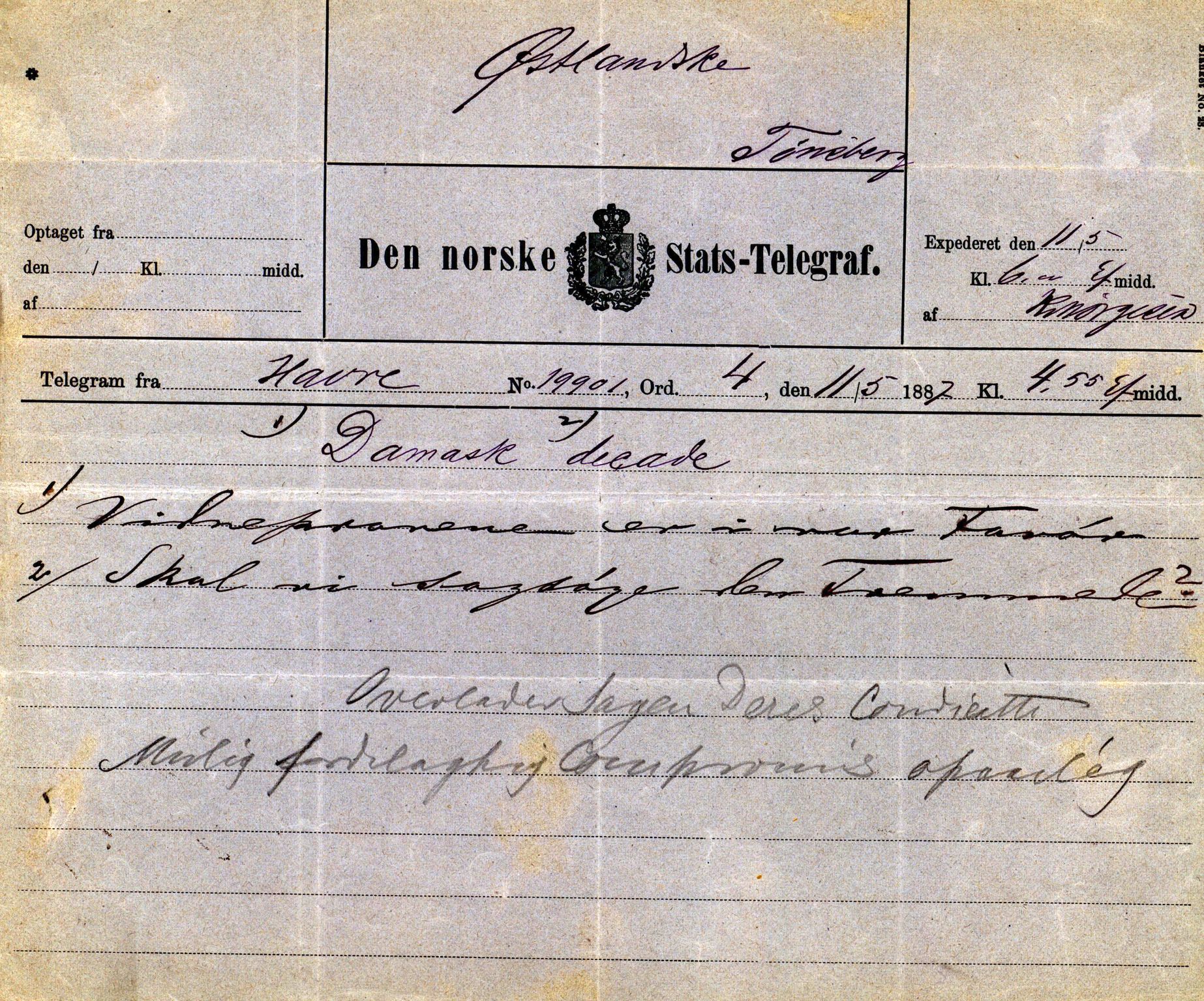 Pa 63 - Østlandske skibsassuranceforening, VEMU/A-1079/G/Ga/L0020/0001: Havaridokumenter / Tellus, Telanak, Wilhelmine, 1887, p. 16