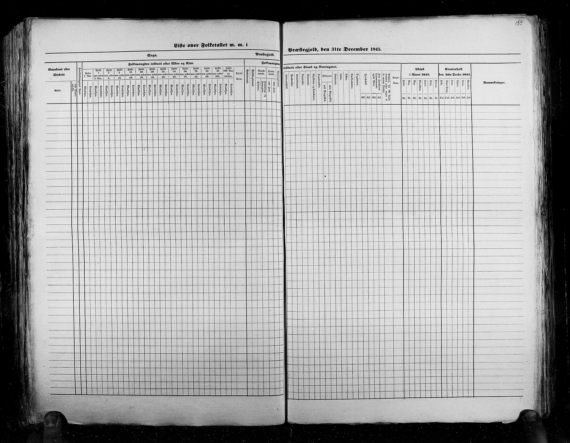 RA, Census 1845, vol. 6: Lister og Mandal amt og Stavanger amt, 1845, p. 155