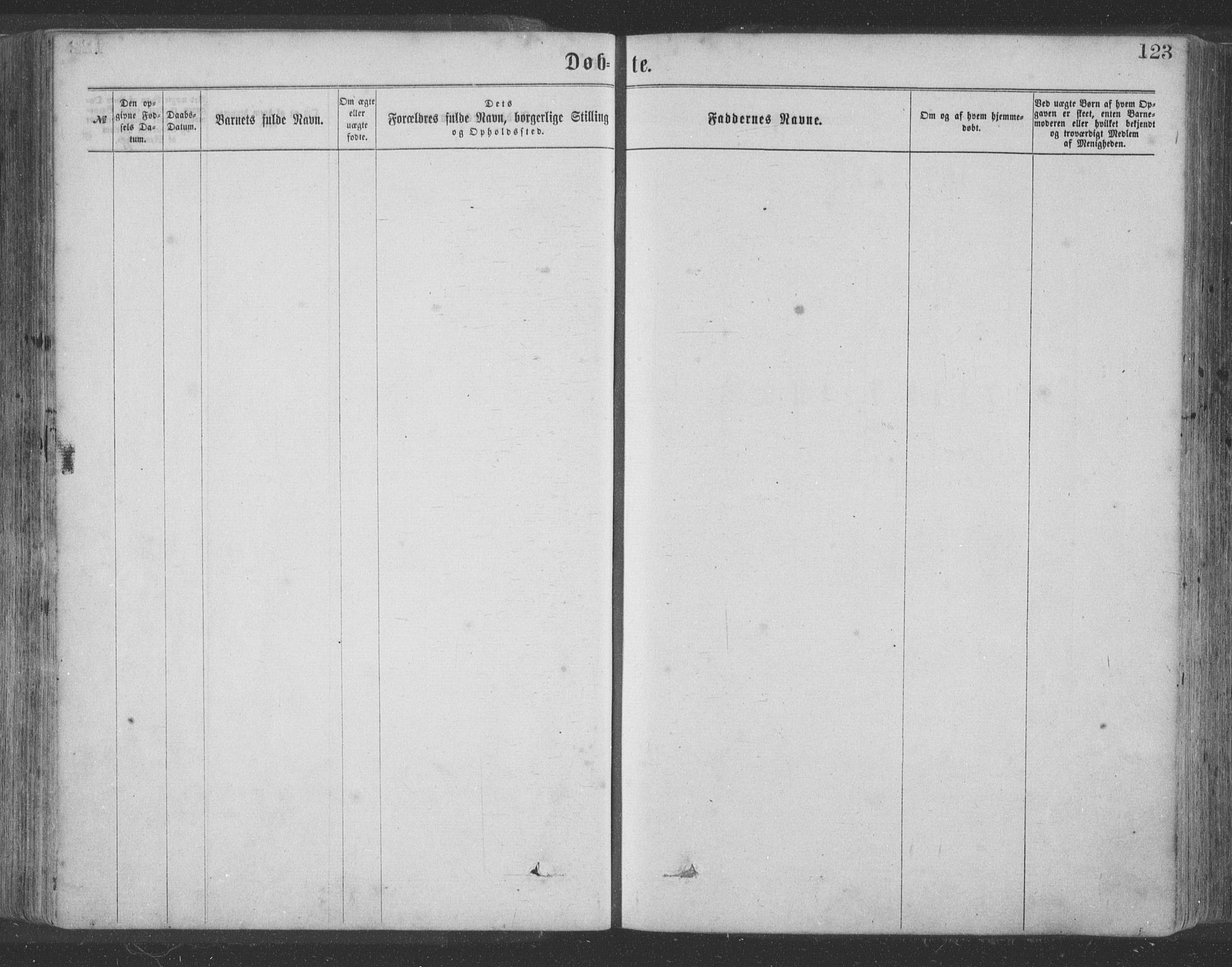 Hosanger sokneprestembete, AV/SAB-A-75801/H/Haa: Parish register (official) no. A 9, 1864-1876, p. 123