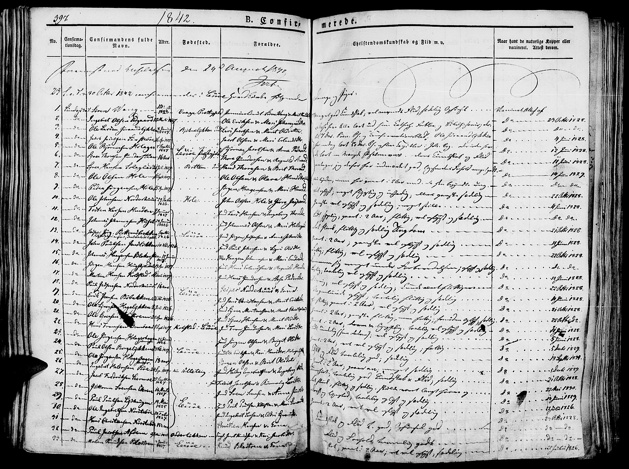 Lesja prestekontor, AV/SAH-PREST-068/H/Ha/Haa/L0005: Parish register (official) no. 5, 1830-1842, p. 397