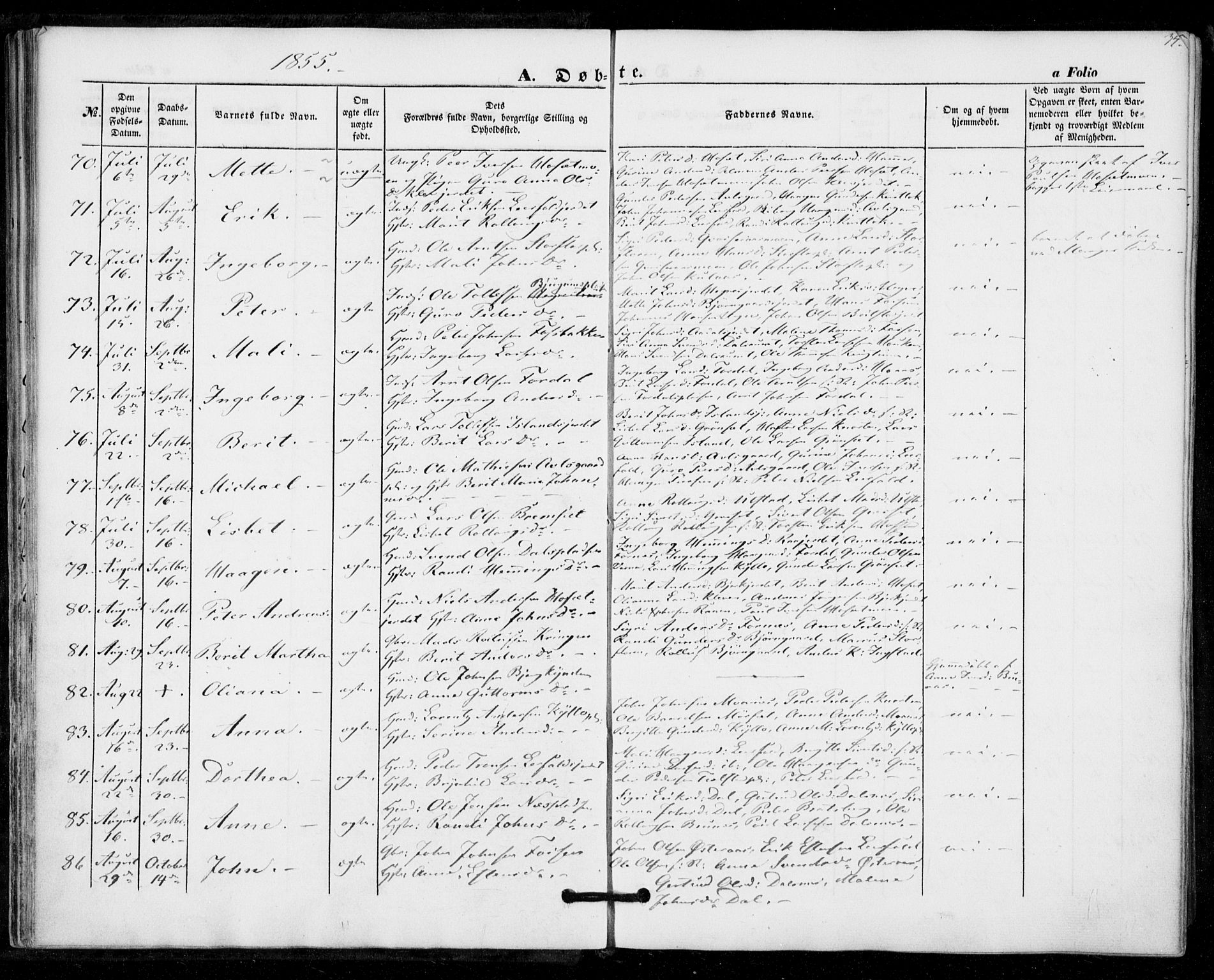 Ministerialprotokoller, klokkerbøker og fødselsregistre - Nord-Trøndelag, SAT/A-1458/703/L0028: Parish register (official) no. 703A01, 1850-1862, p. 34