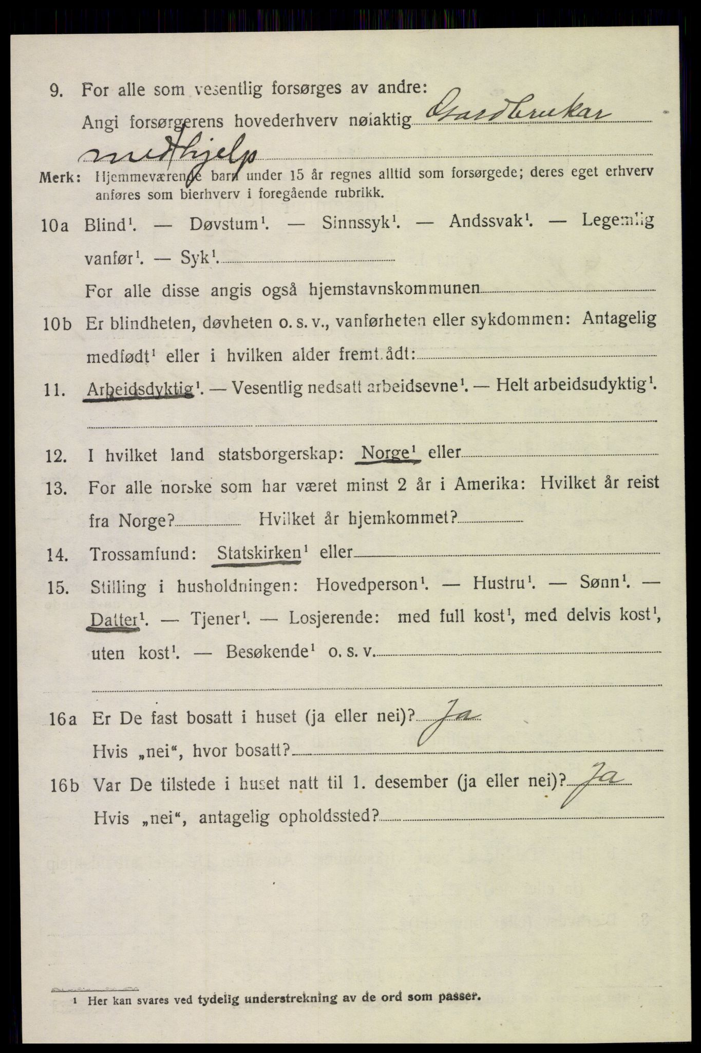 SAH, 1920 census for Elverum, 1920, p. 26235