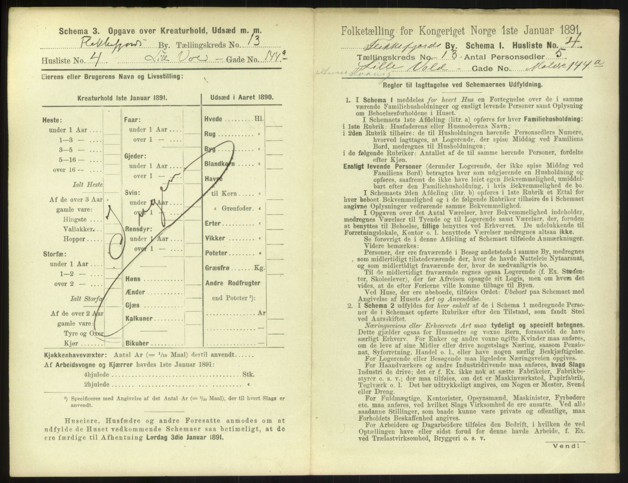 RA, 1891 census for 1004 Flekkefjord, 1891, p. 458