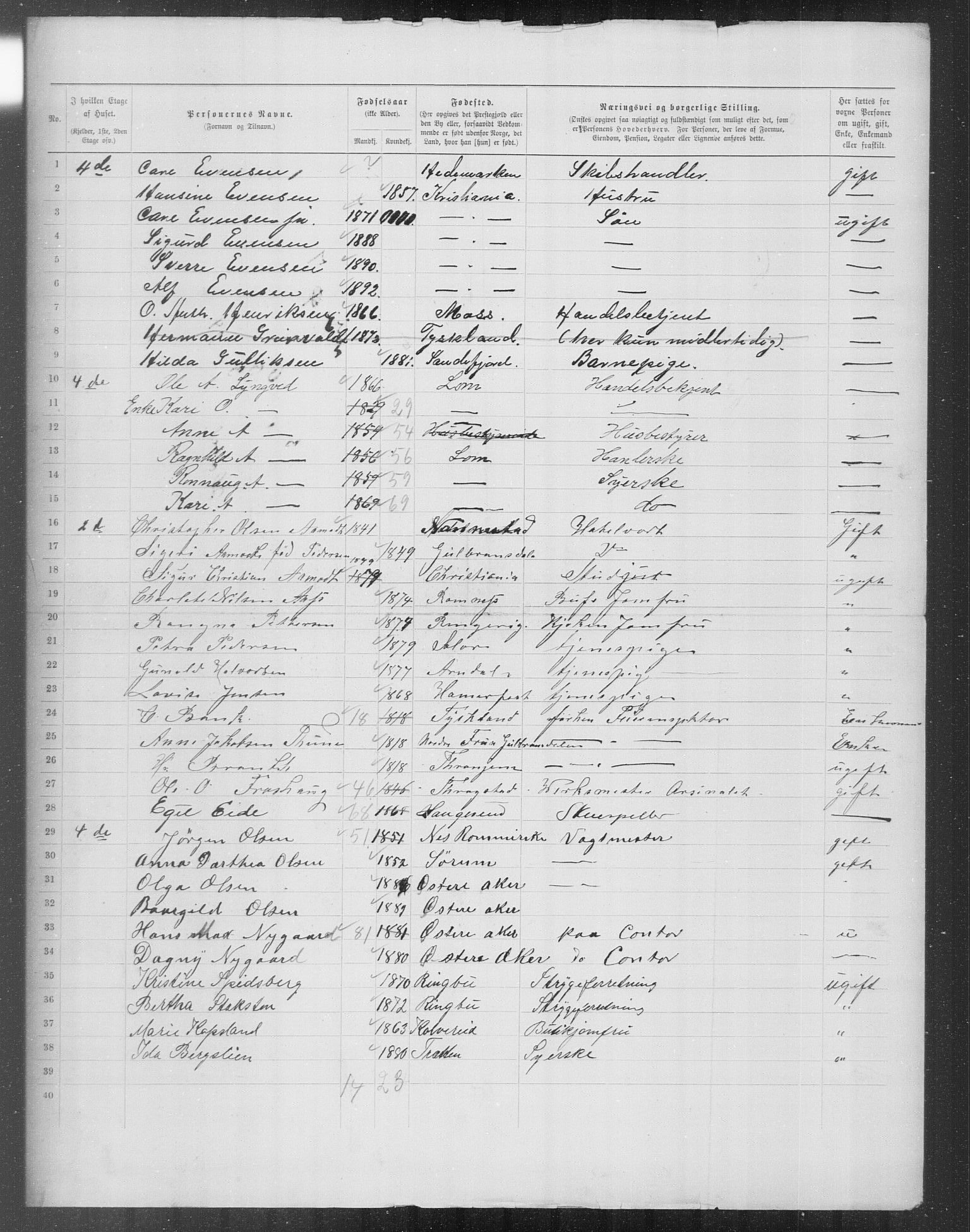 OBA, Municipal Census 1899 for Kristiania, 1899, p. 11238