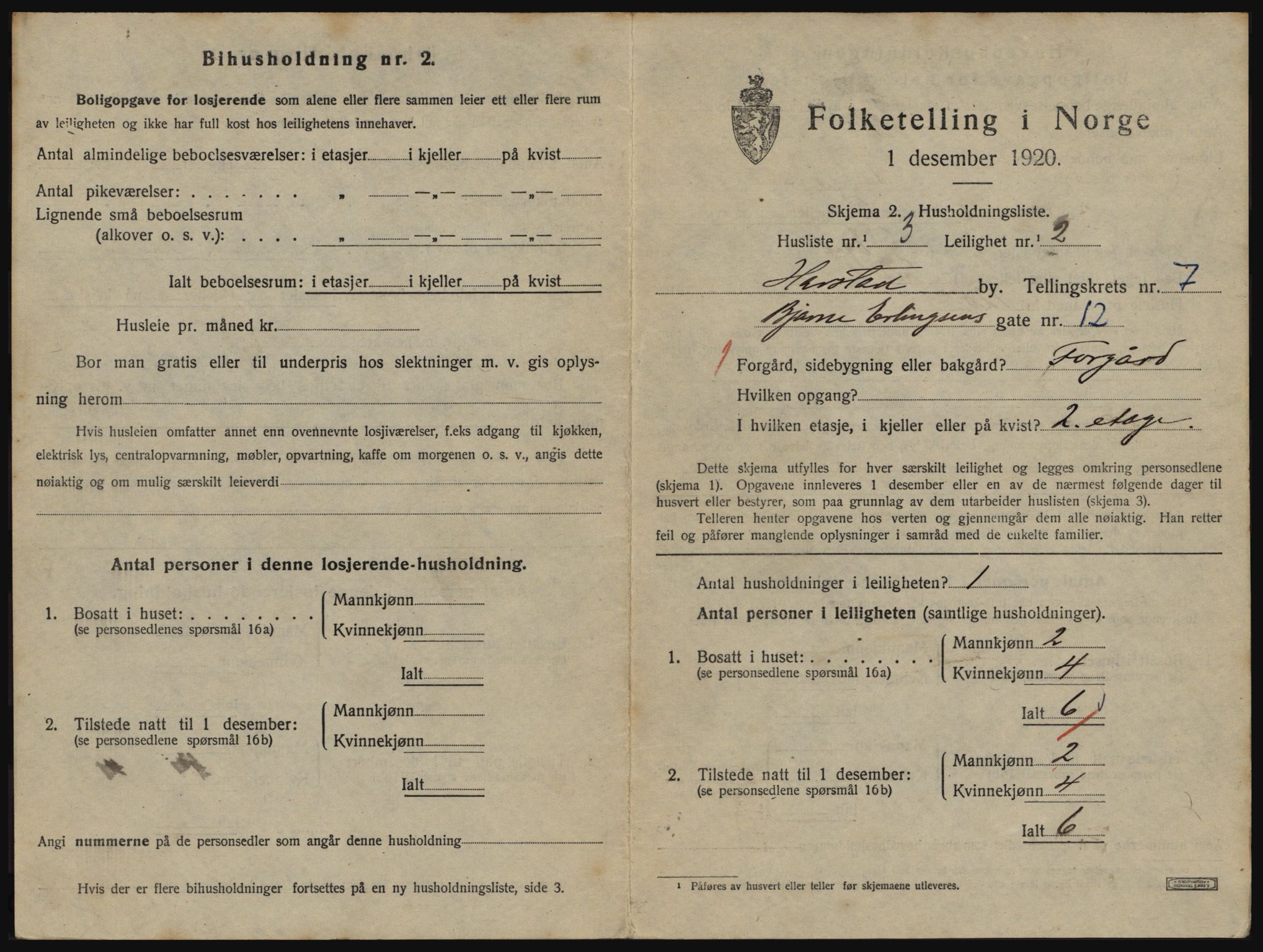 SATØ, 1920 census for Harstad, 1920, p. 2019
