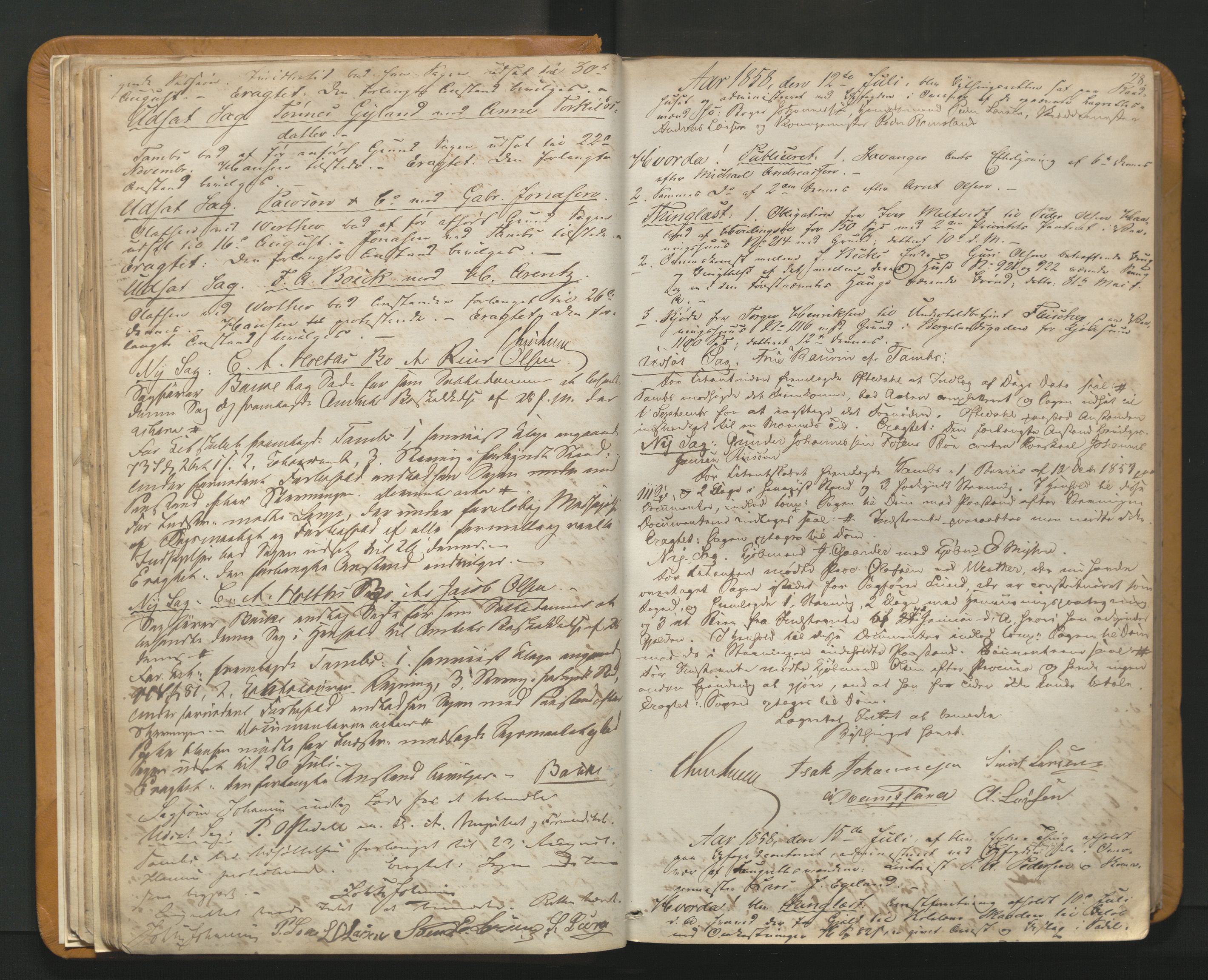 Stavanger byfogd, AV/SAST-A-101408/001/3/30/30BA/L0058: Bytingprotkoll, 1858-1865, p. 27b-28a