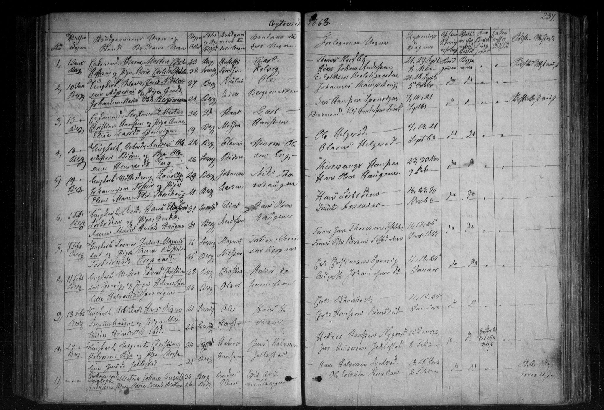 Berg prestekontor Kirkebøker, SAO/A-10902/F/Fa/L0005: Parish register (official) no. I 5, 1861-1877, p. 234