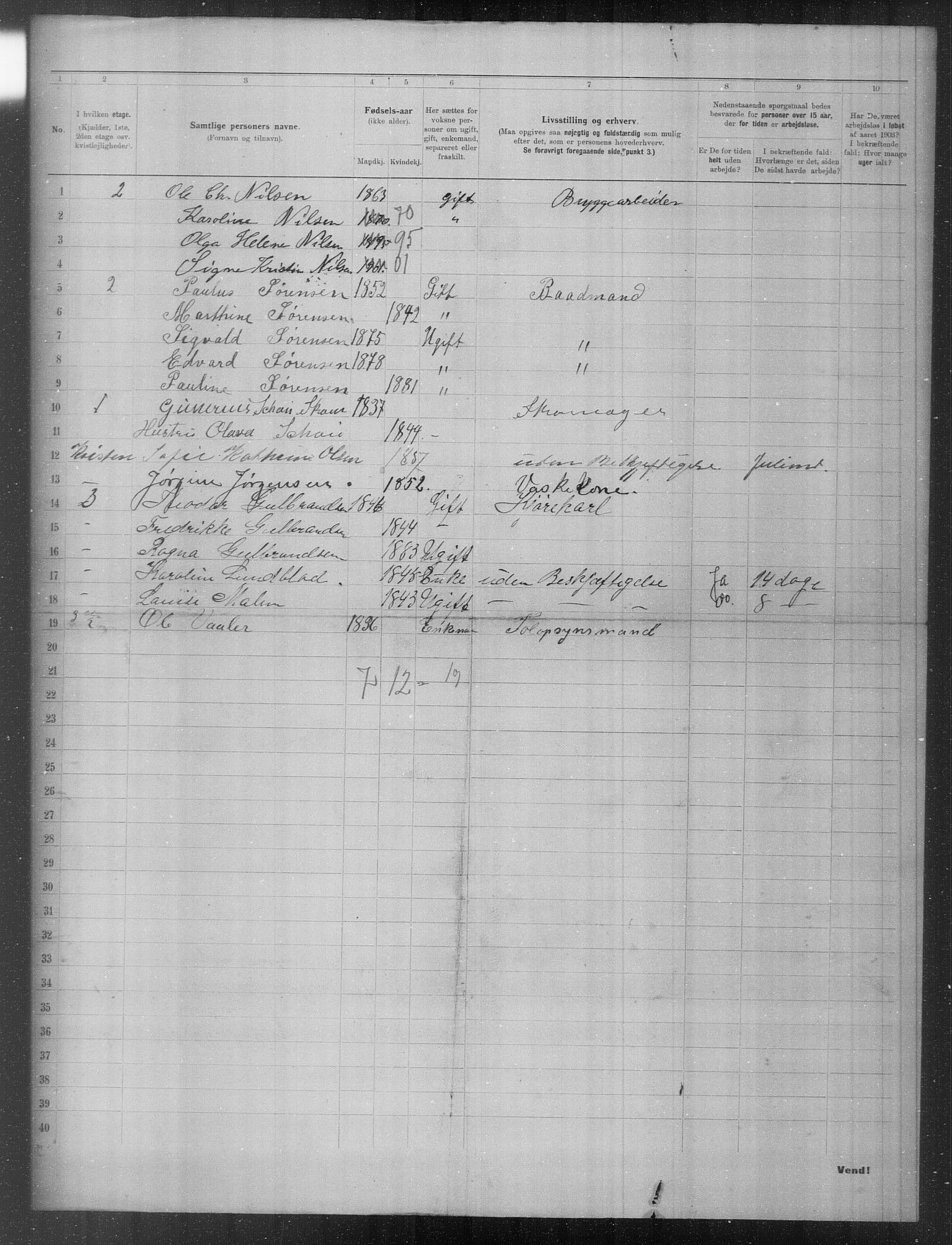 OBA, Municipal Census 1903 for Kristiania, 1903, p. 16269