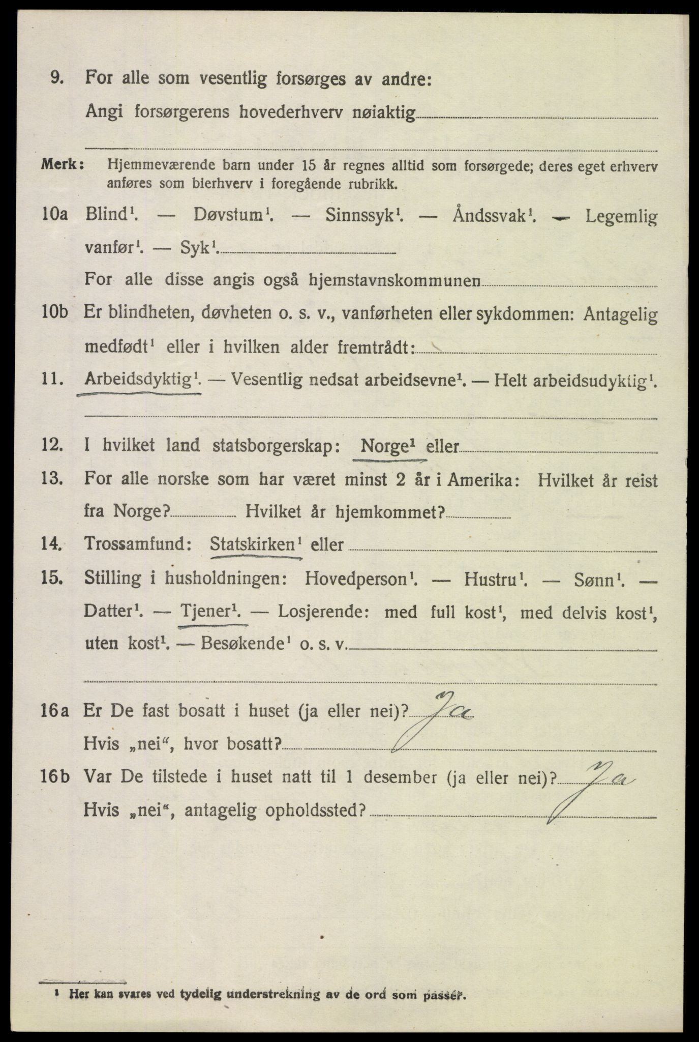 SAH, 1920 census for Søndre Land, 1920, p. 2206