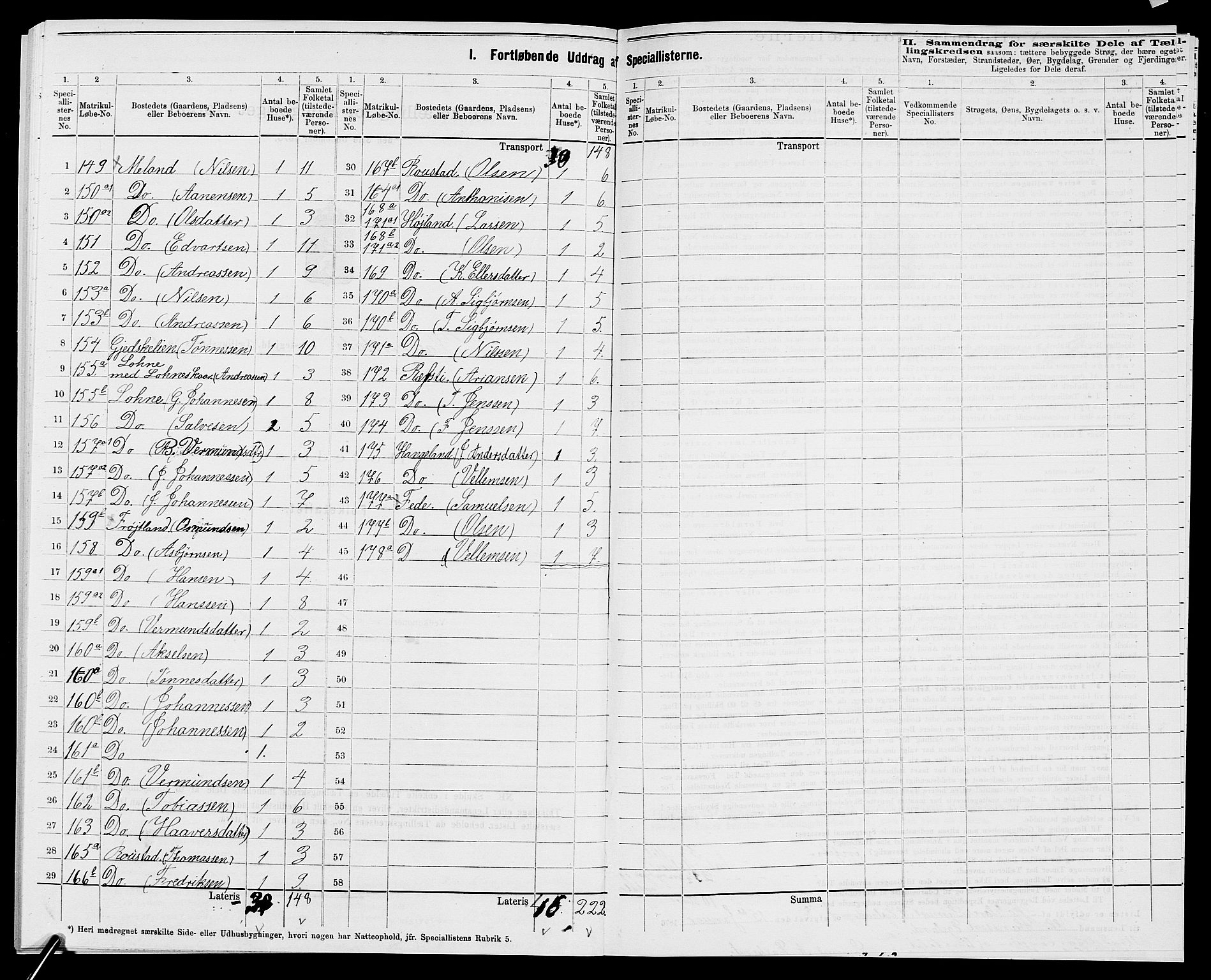 SAK, 1875 census for 1037P Kvinesdal, 1875, p. 70