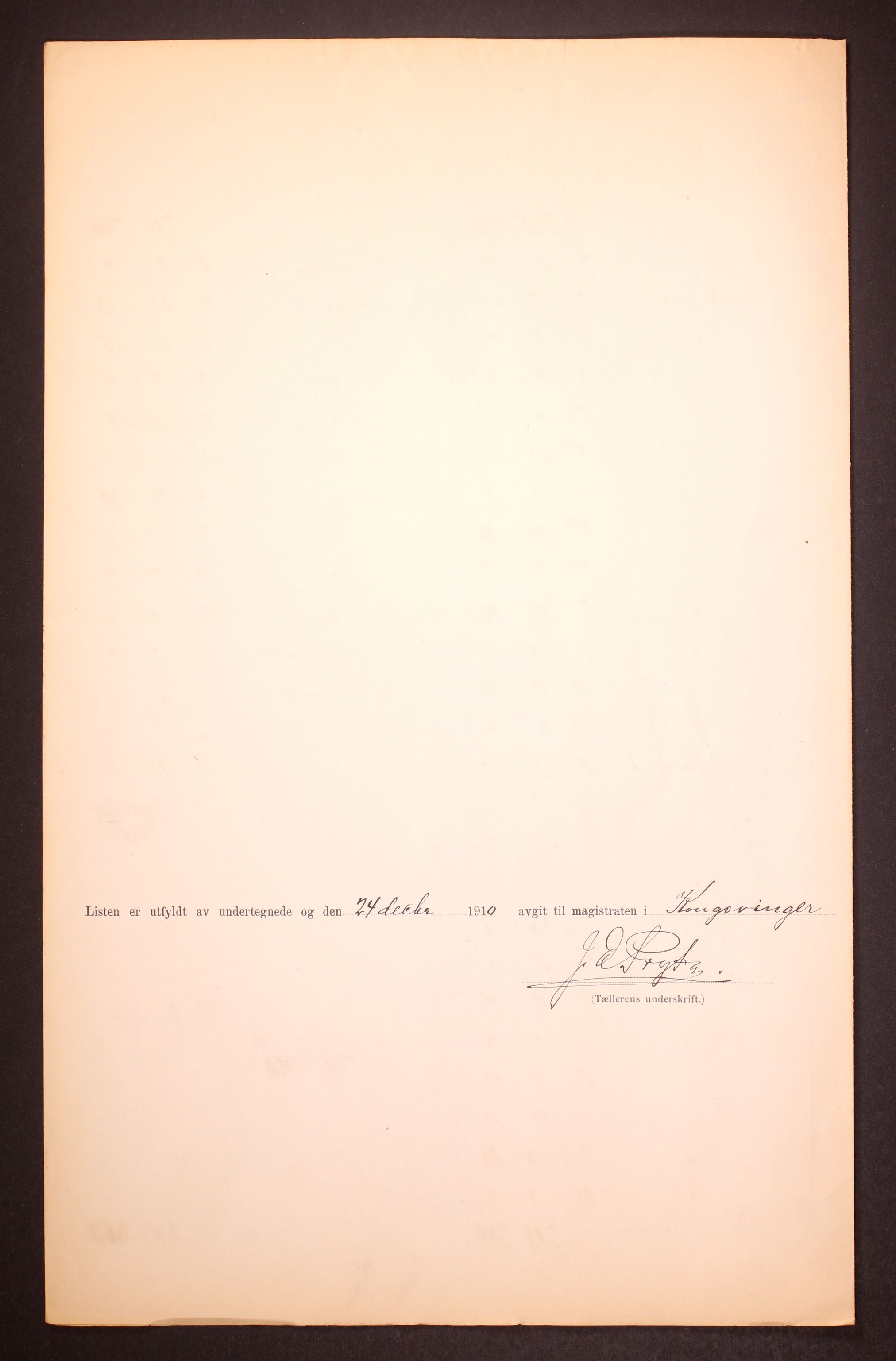 RA, 1910 census for Kongsvinger, 1910, p. 6