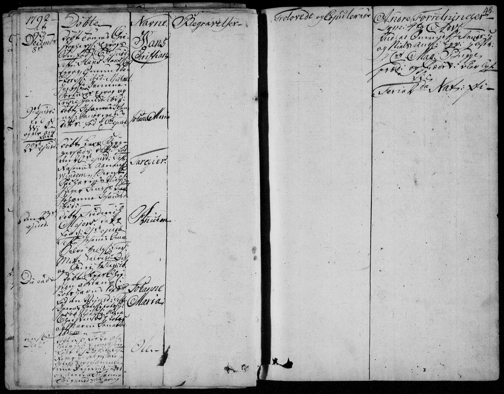 Farsund sokneprestkontor, AV/SAK-1111-0009/F/Fa/L0001: Parish register (official) no. A 1, 1784-1815, p. 45